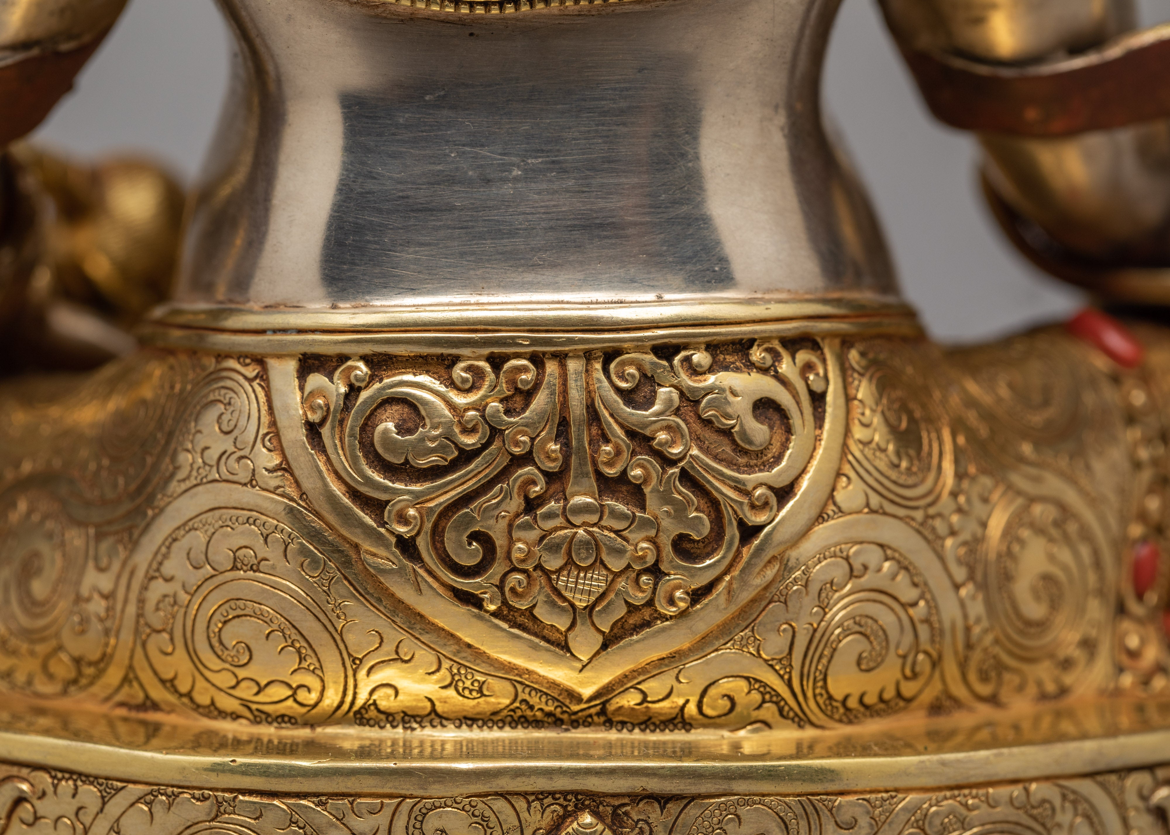 Dzambala Statue | Plated With Gold And Silver Statue