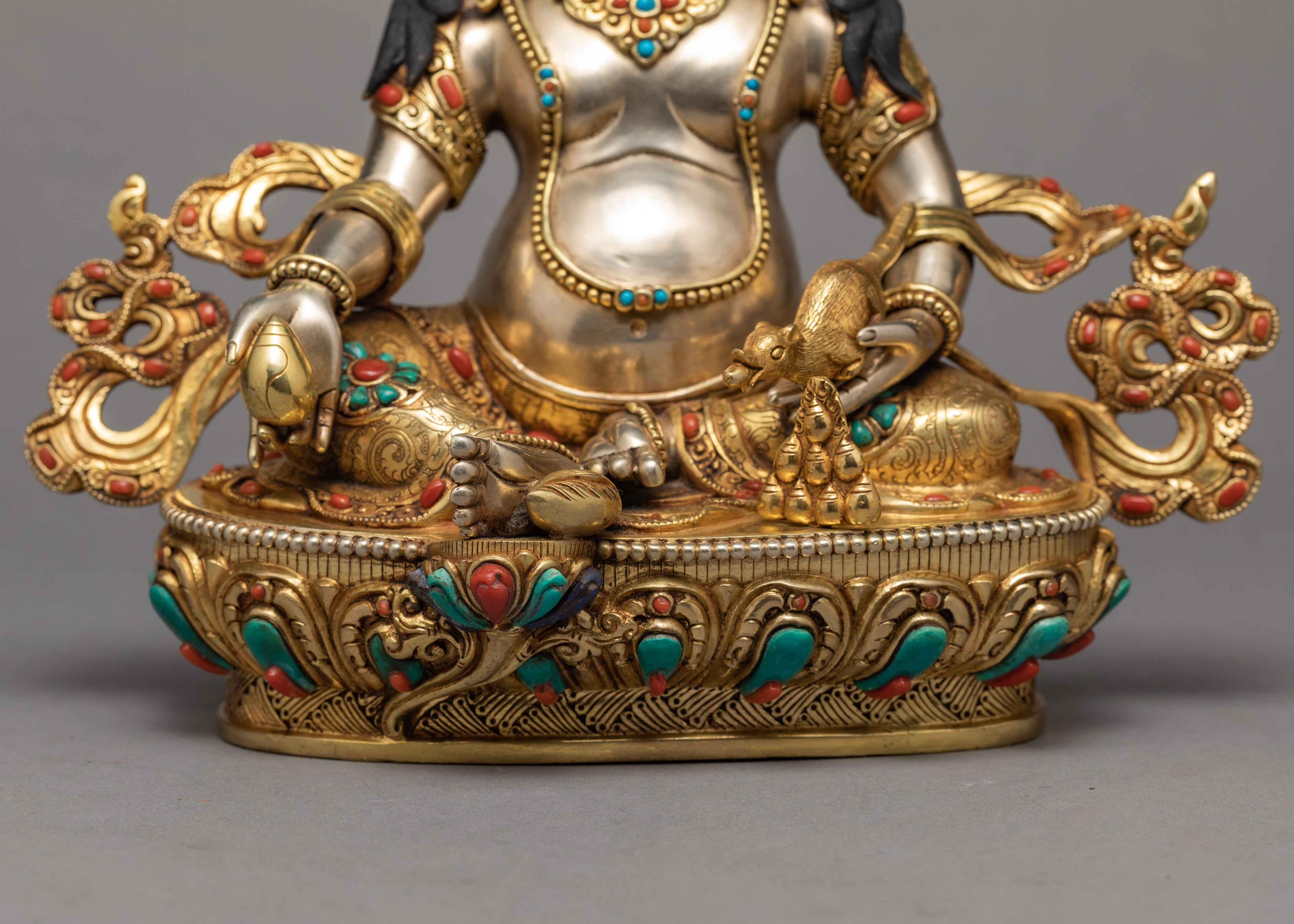 Dzambala Statue | Plated With Gold And Silver Statue