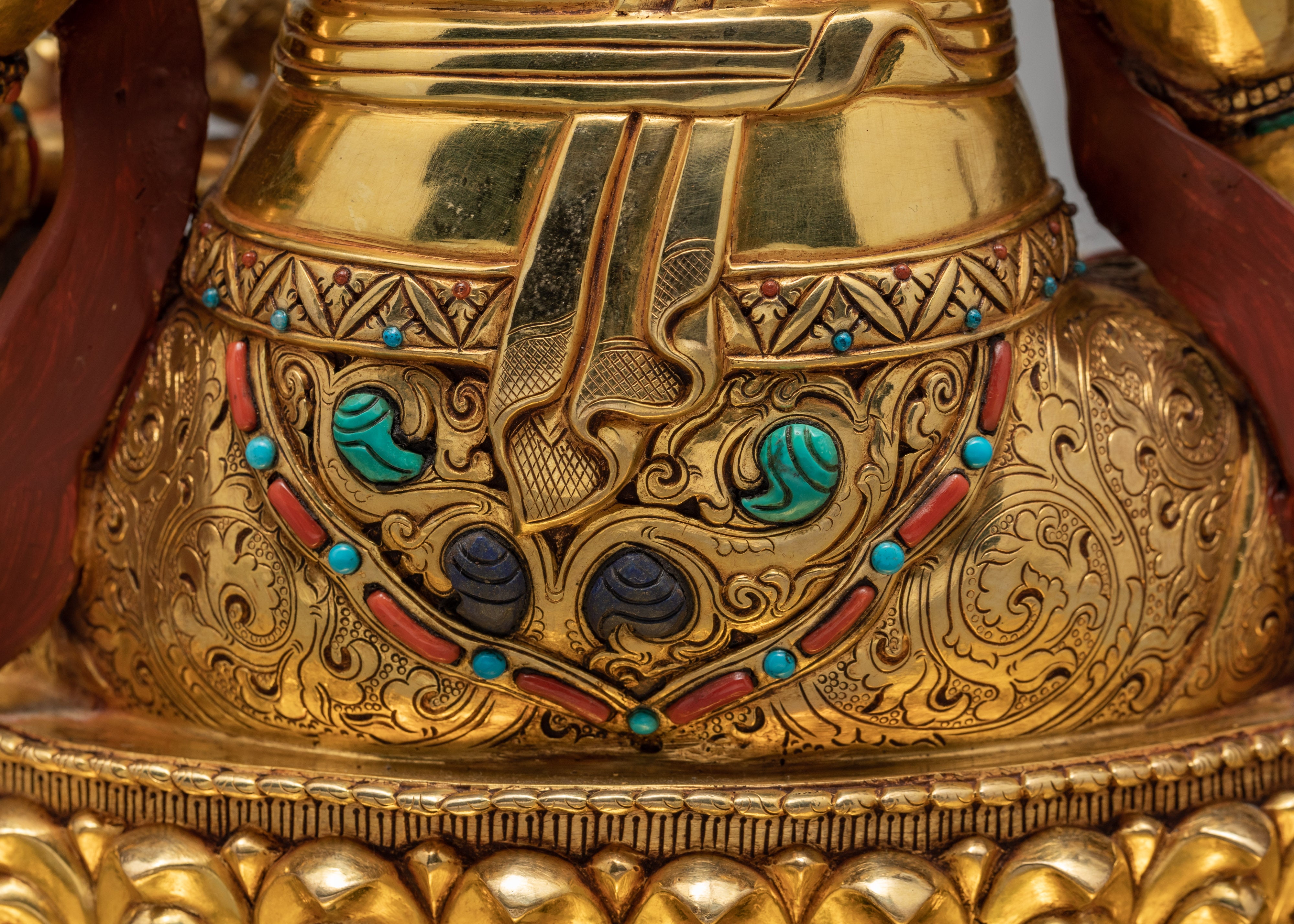 Dzambhala Statue | Jambala Sculpture | Gold Gilded Art