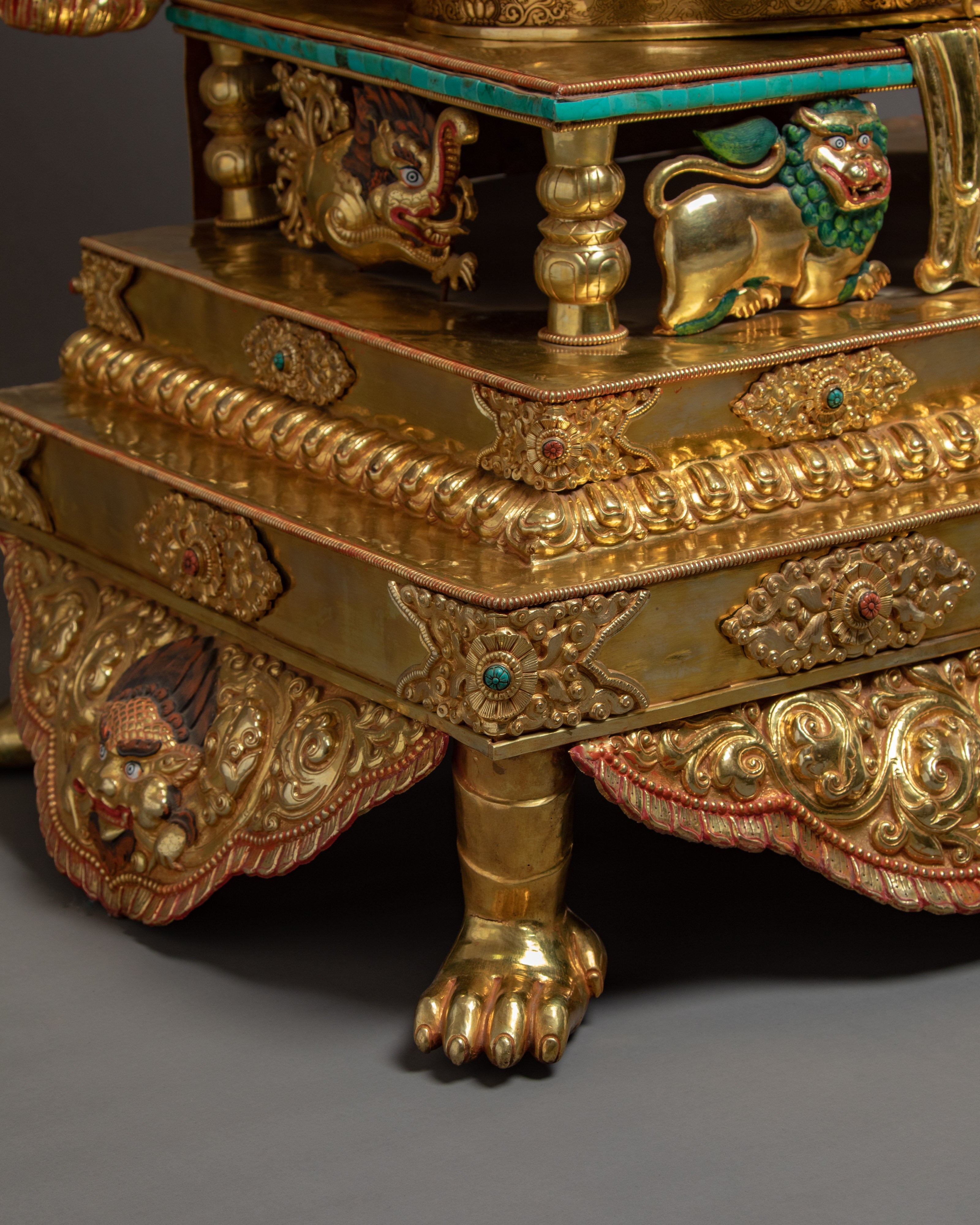 Magnificently Hand Curated Life Size Statue of Dzambhala, The Wealth Deity