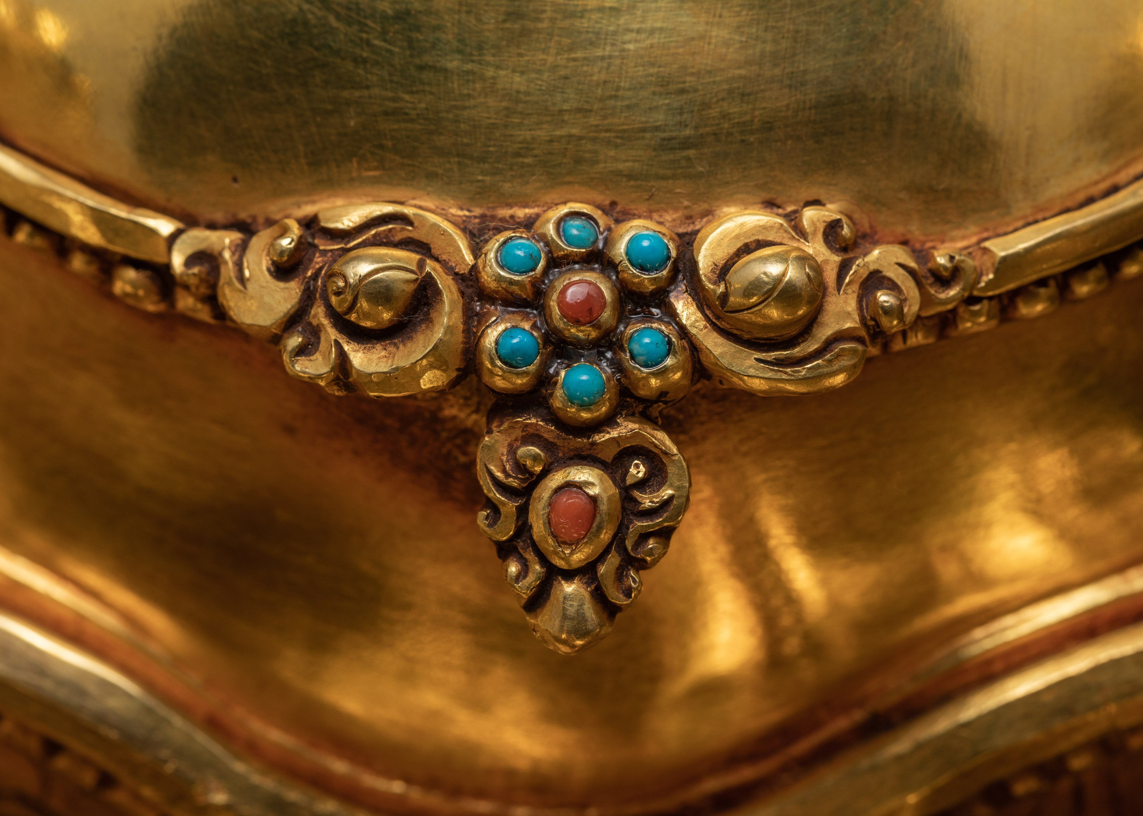 The Wealth Deity of Tibetan Buddhism, Dzambhala Gold Statue