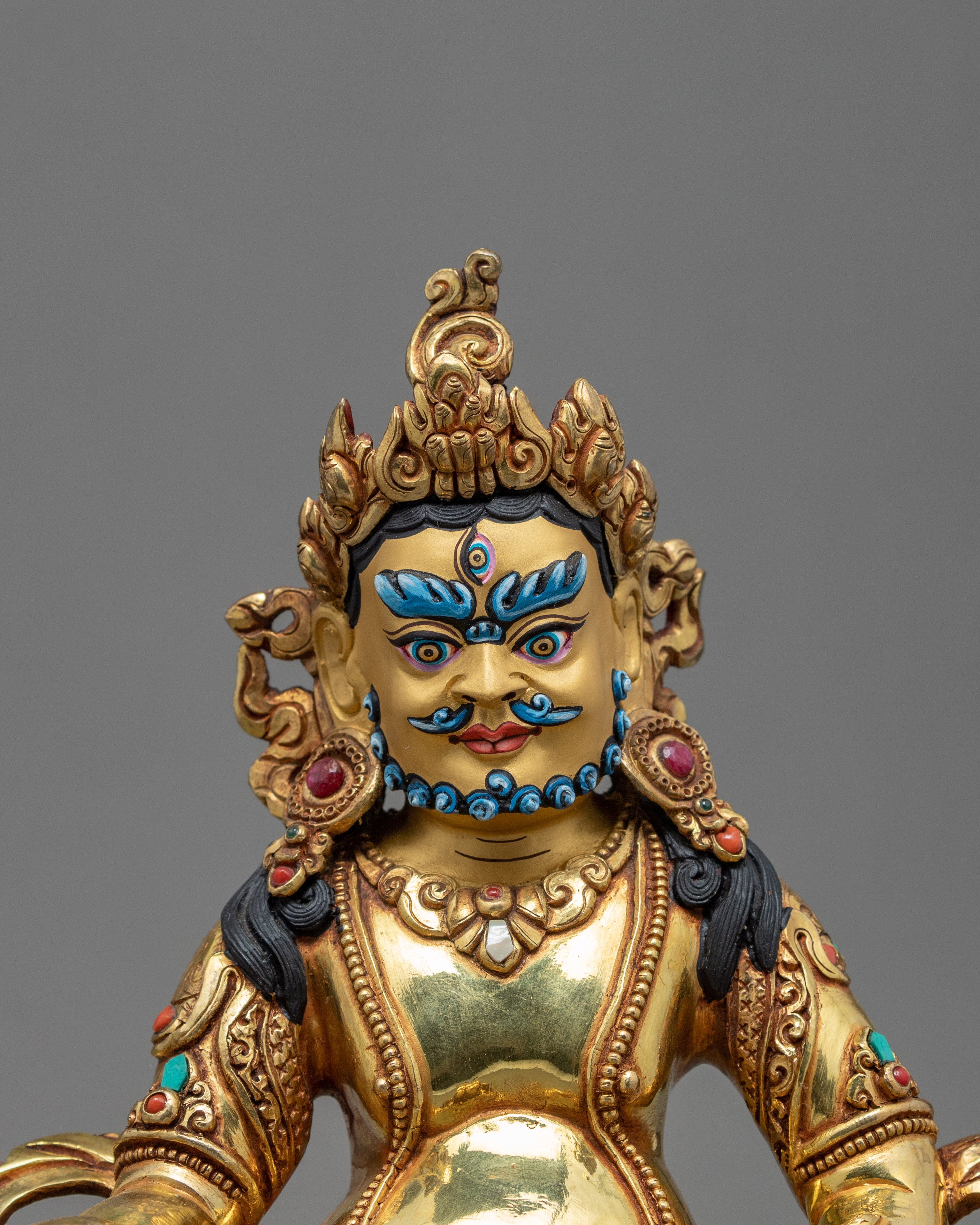 Wealth Deity Dzambhala | 24K Gold Statue | Kubera