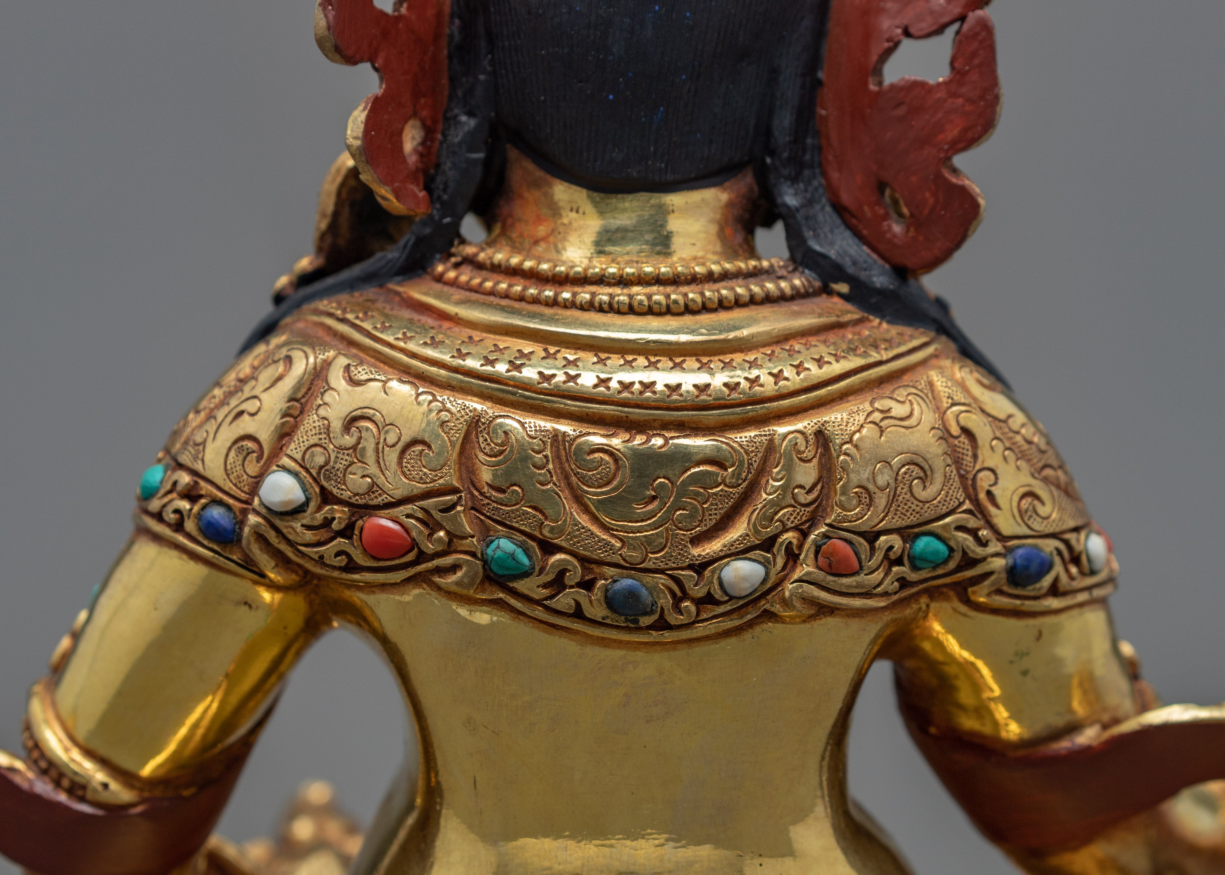 Wealth Deity Dzambhala | 24K Gold Statue | Kubera