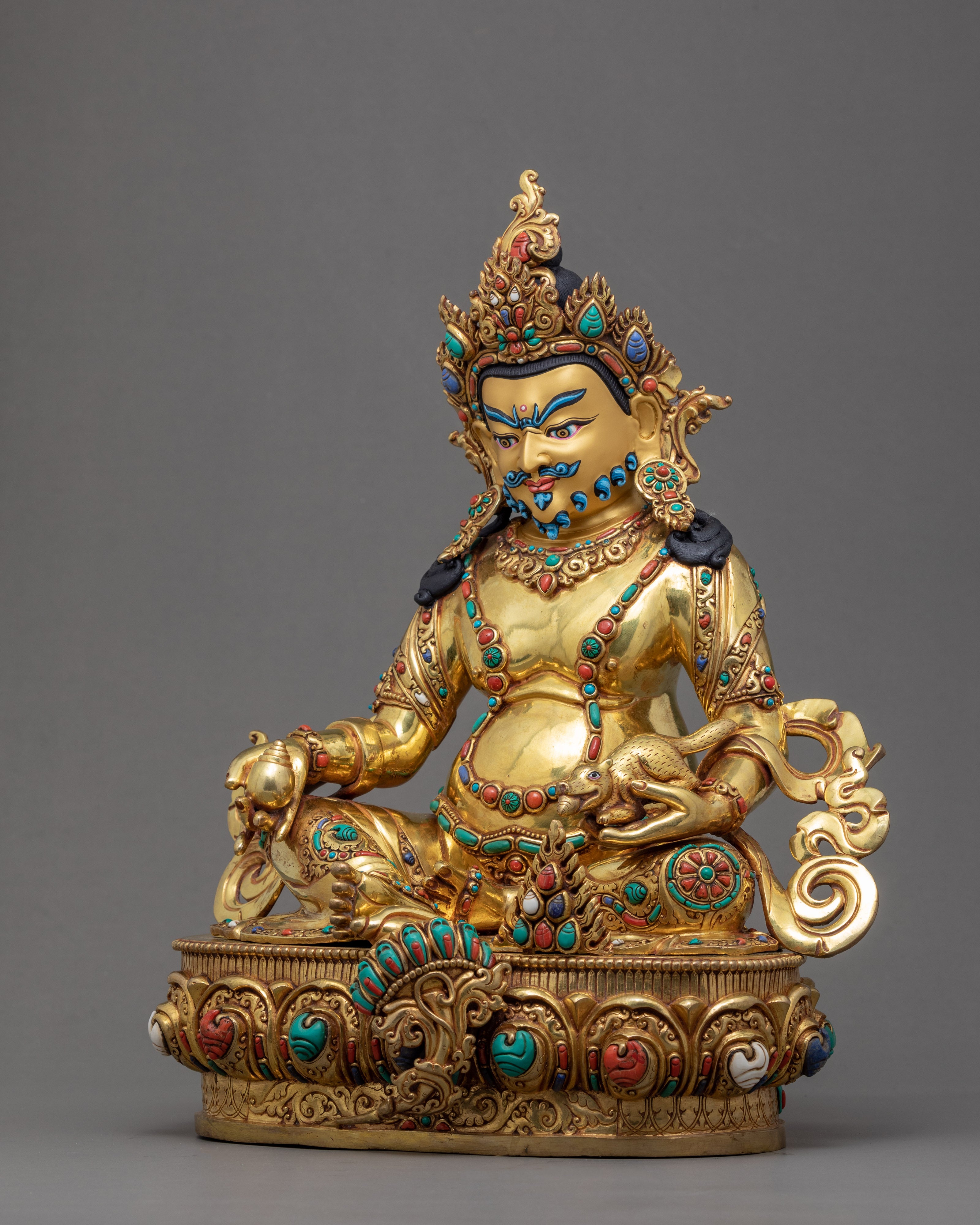 Dzambhala Buddhist Statue | Hand Carved Sculpture in Nepal