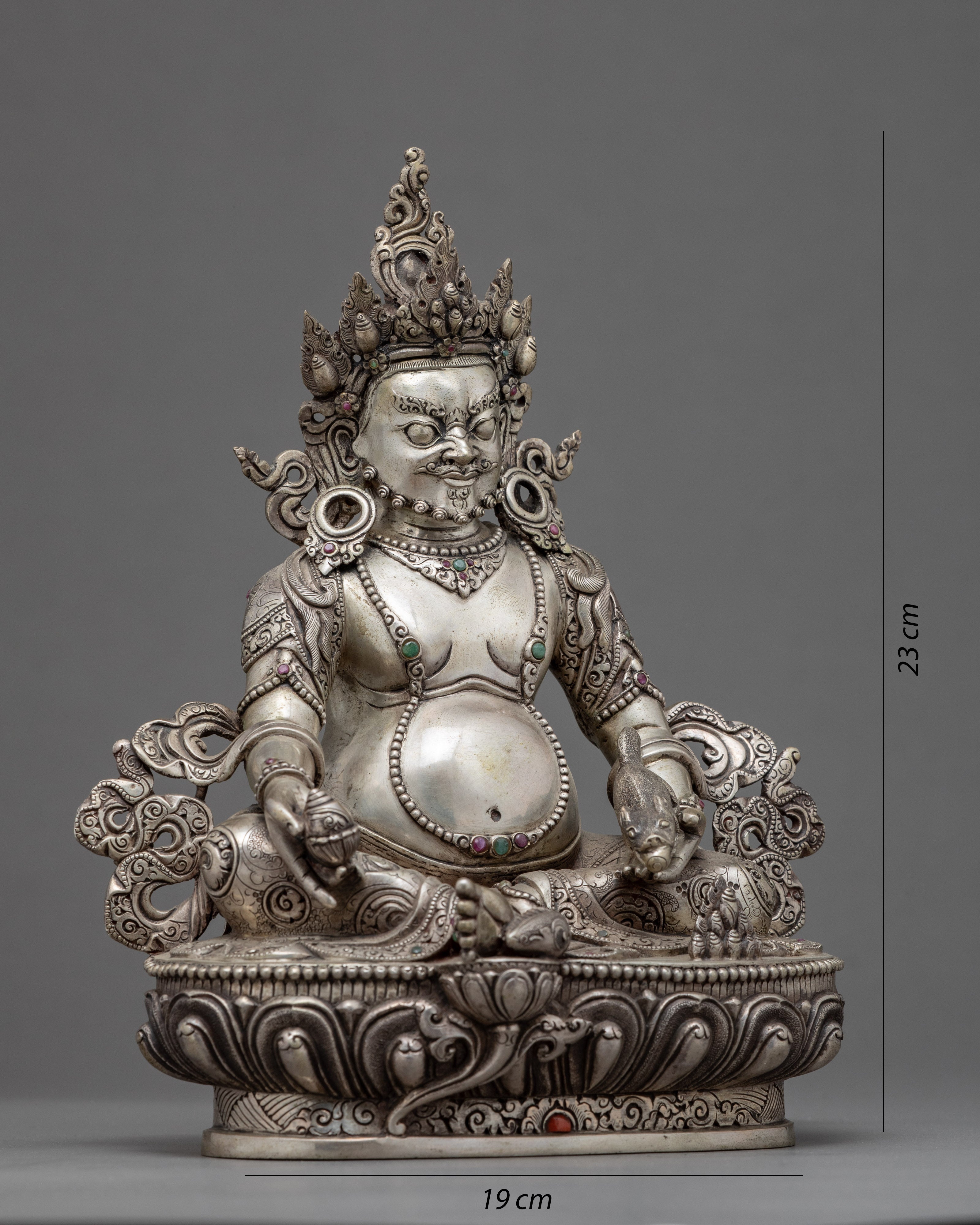 Indoor Dzambhala Sculpture | Traditional Wealth Deity Art