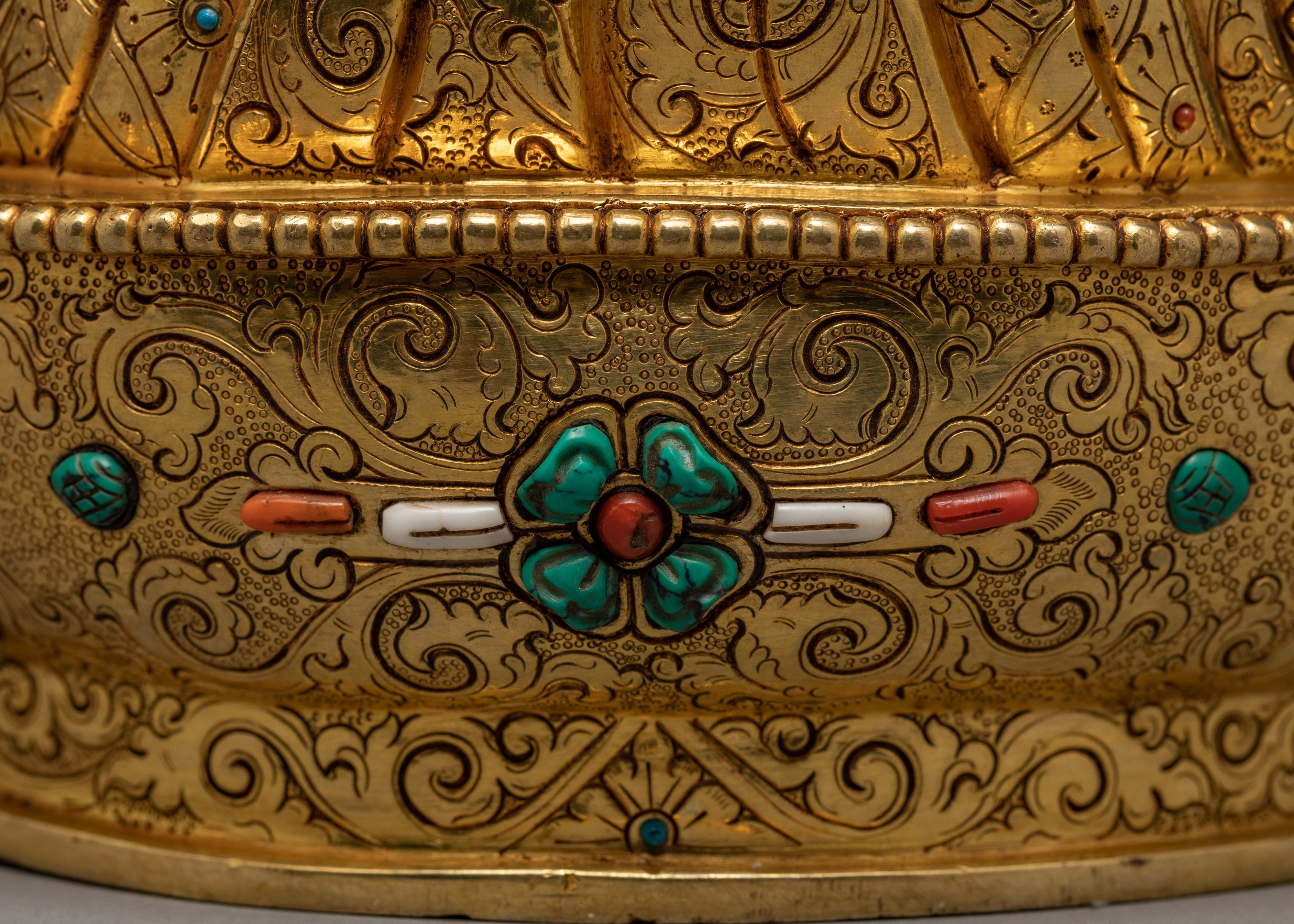 Padmasambhava Buddha Statue | Guru Rinpoche Sculpture Glided With 24K Gold | Lotus Born Master