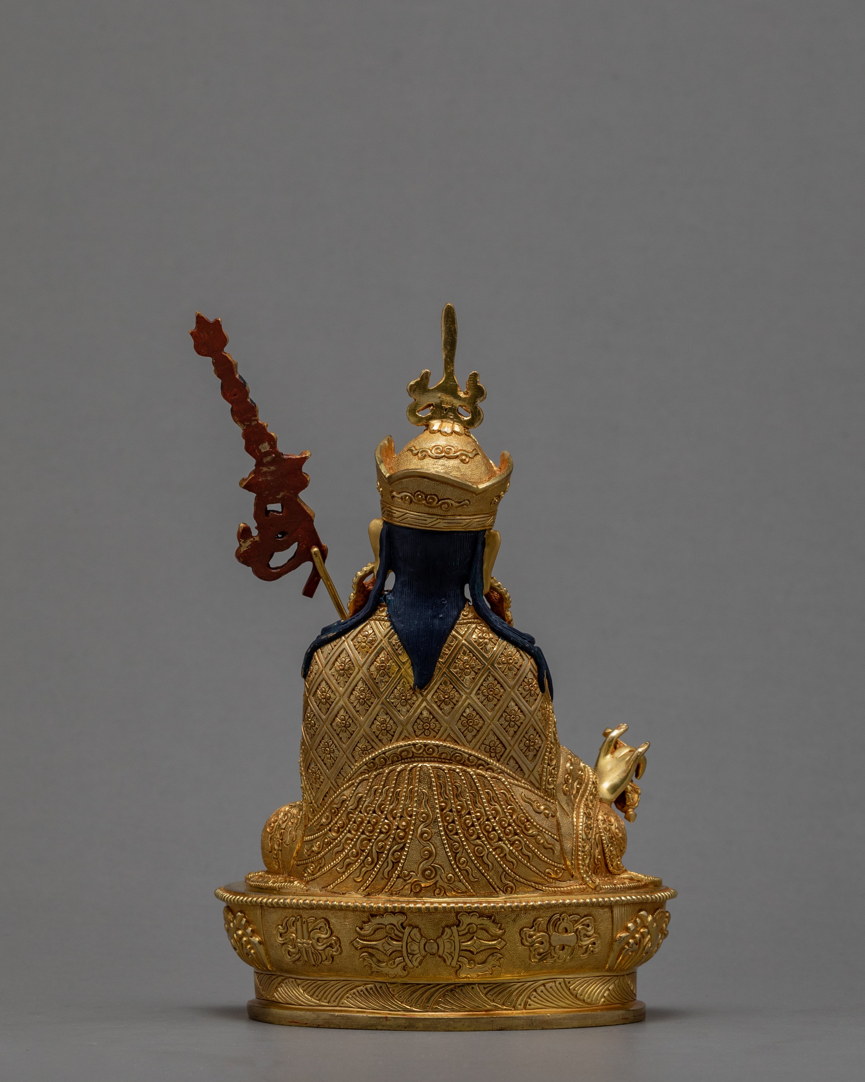 Guru Rinpoche Statue | Himalayan 24k Gold Glided Sculpture