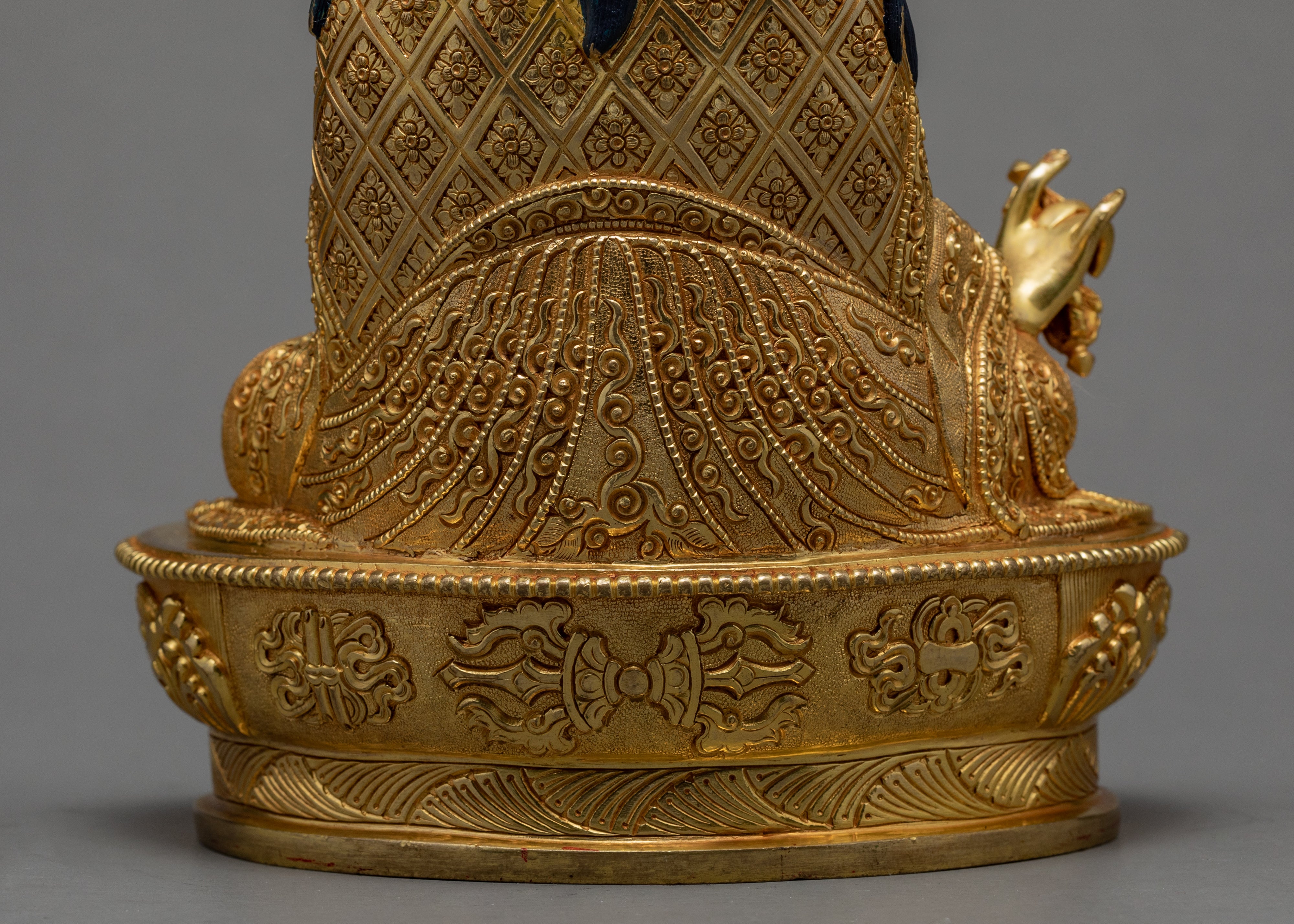 Guru Rinpoche Statue | Himalayan 24k Gold Glided Sculpture