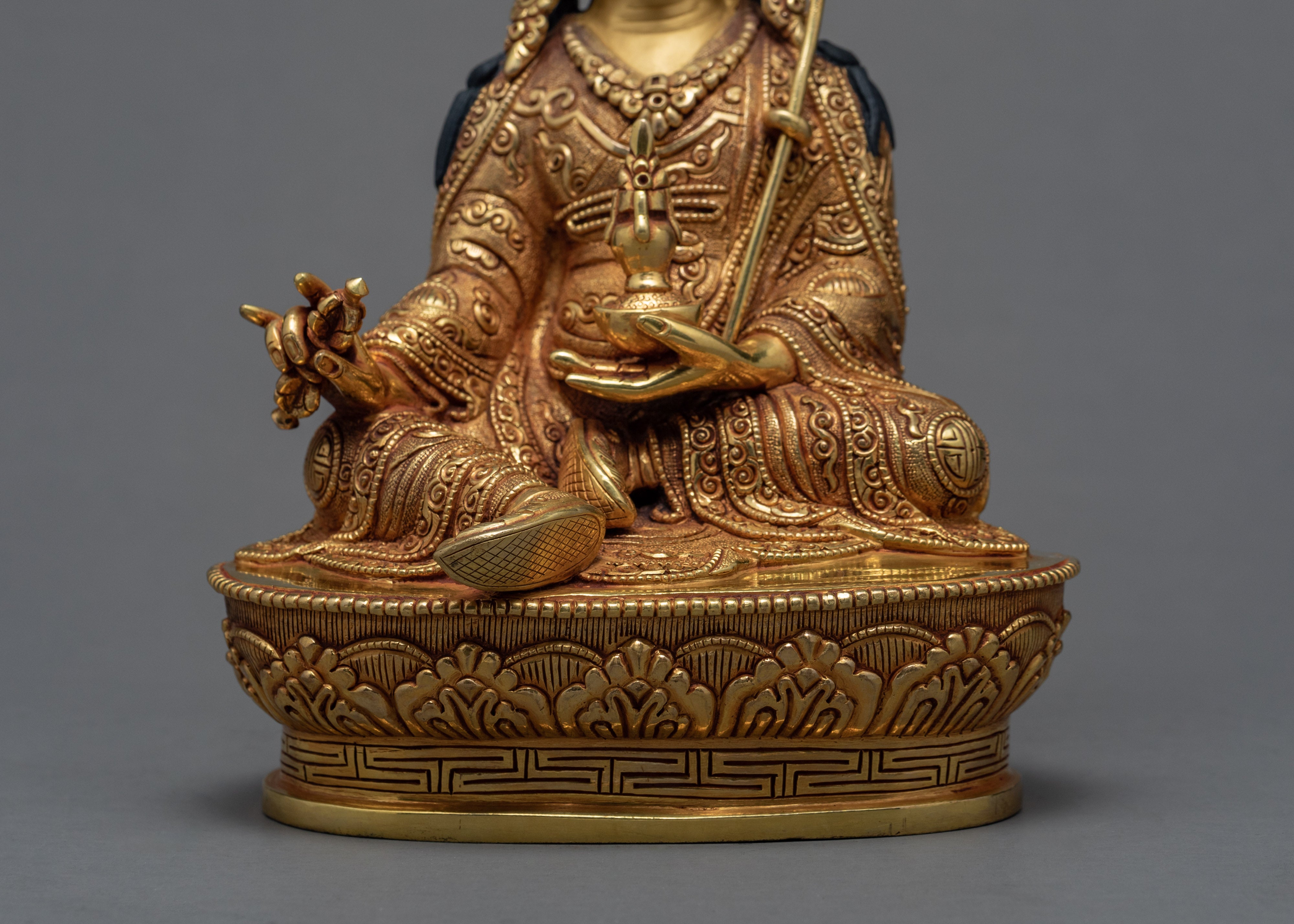 Guru Rinpoche Padmasambhava Statue | Hand-carved Buddhist Deity Artwork