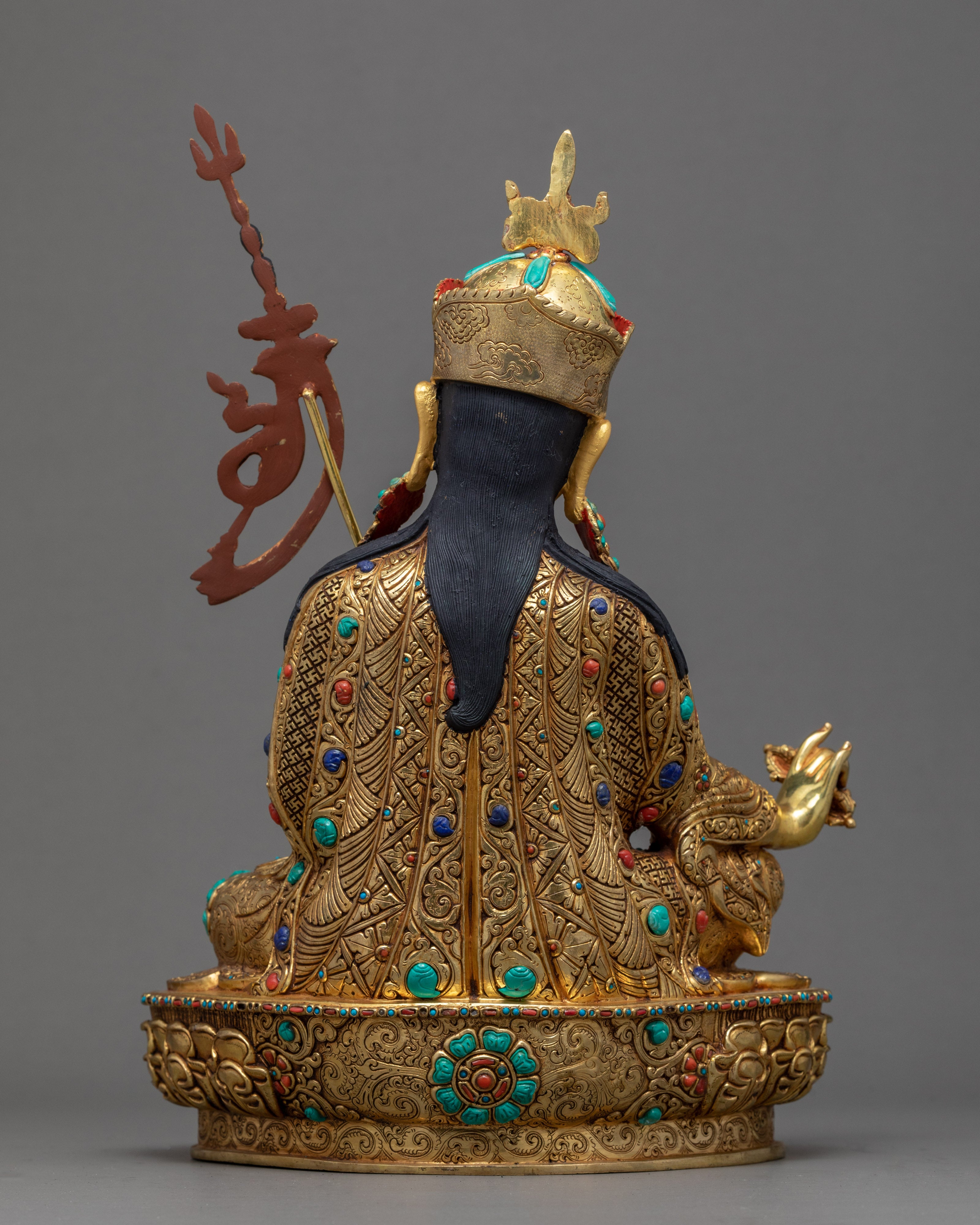 Guru Rinpoche Tibetan Statue | Buddhist Sculpture of Lotus Born Master