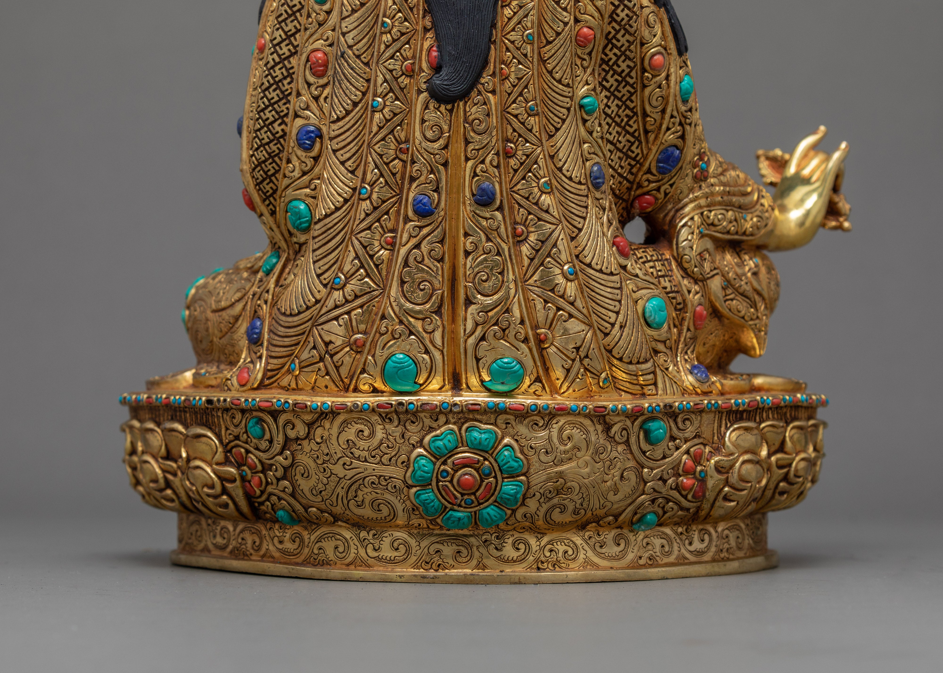 Guru Rinpoche Tibetan Statue | Buddhist Sculpture of Lotus Born Master