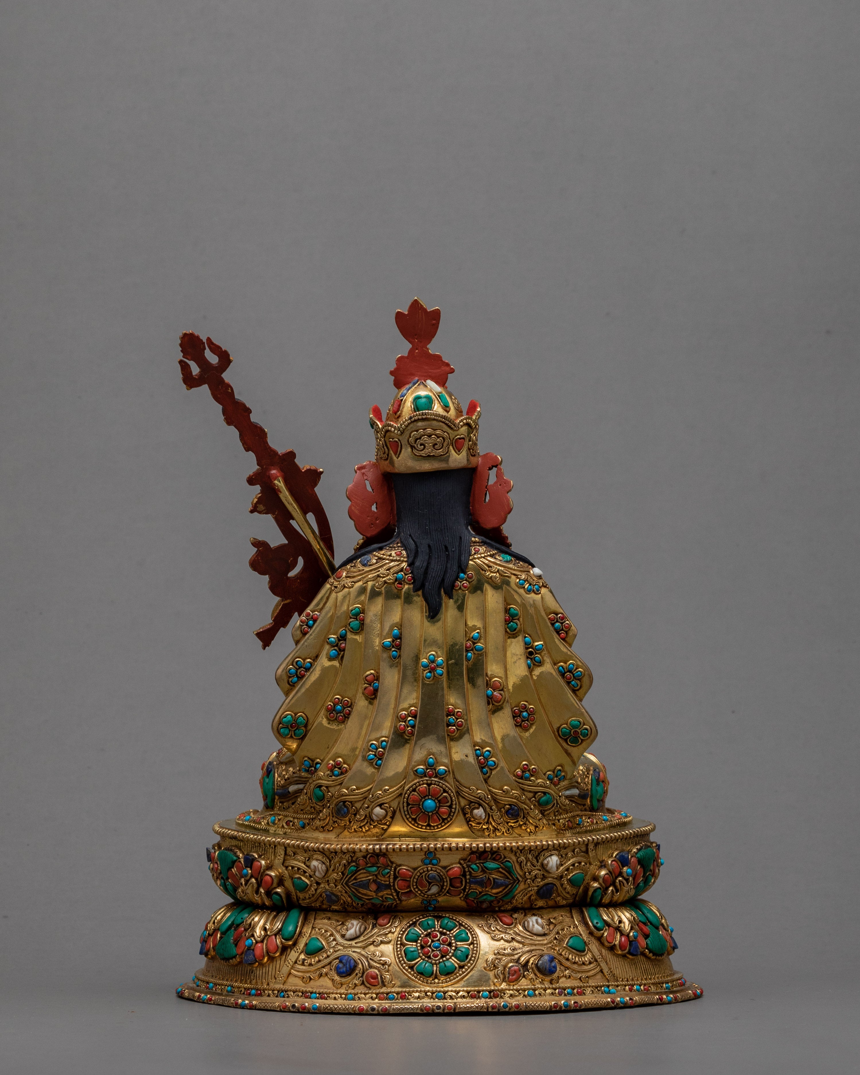 Guru Rinpoche Art | The Lotus Born Master Statue | Gilded In 24K Gold
