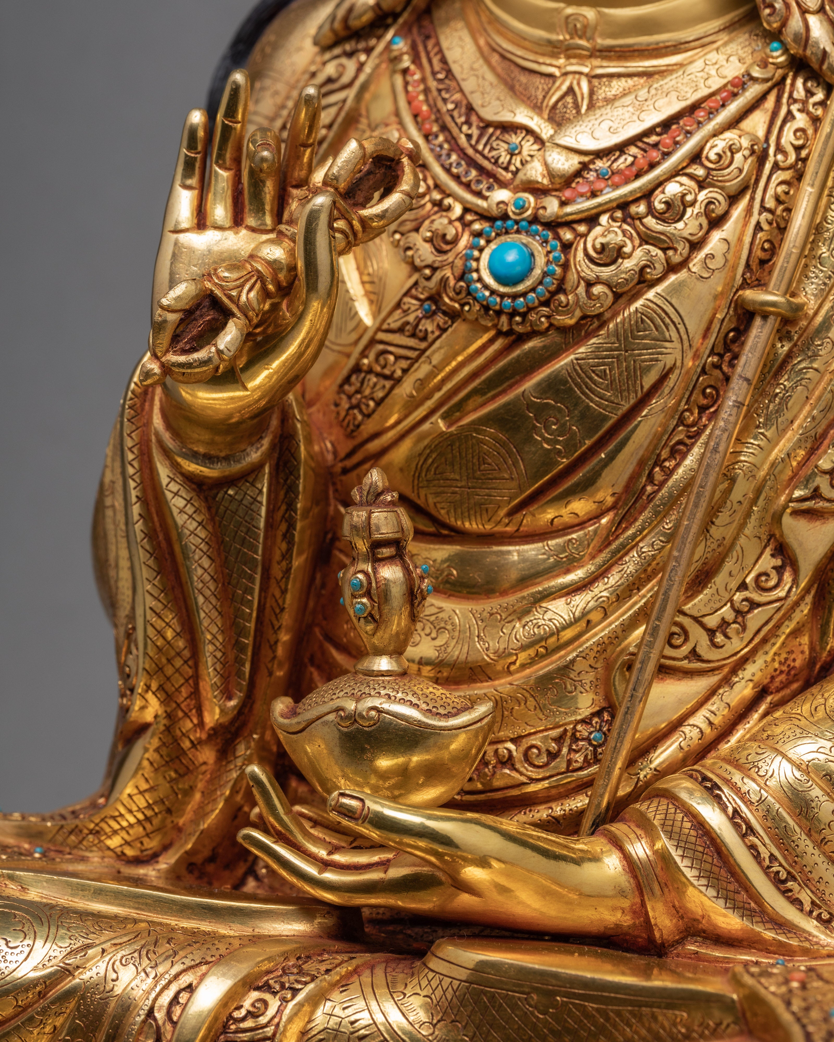 Padmasambhava Statue | Gold Plated Sculpture | Himalayan Art