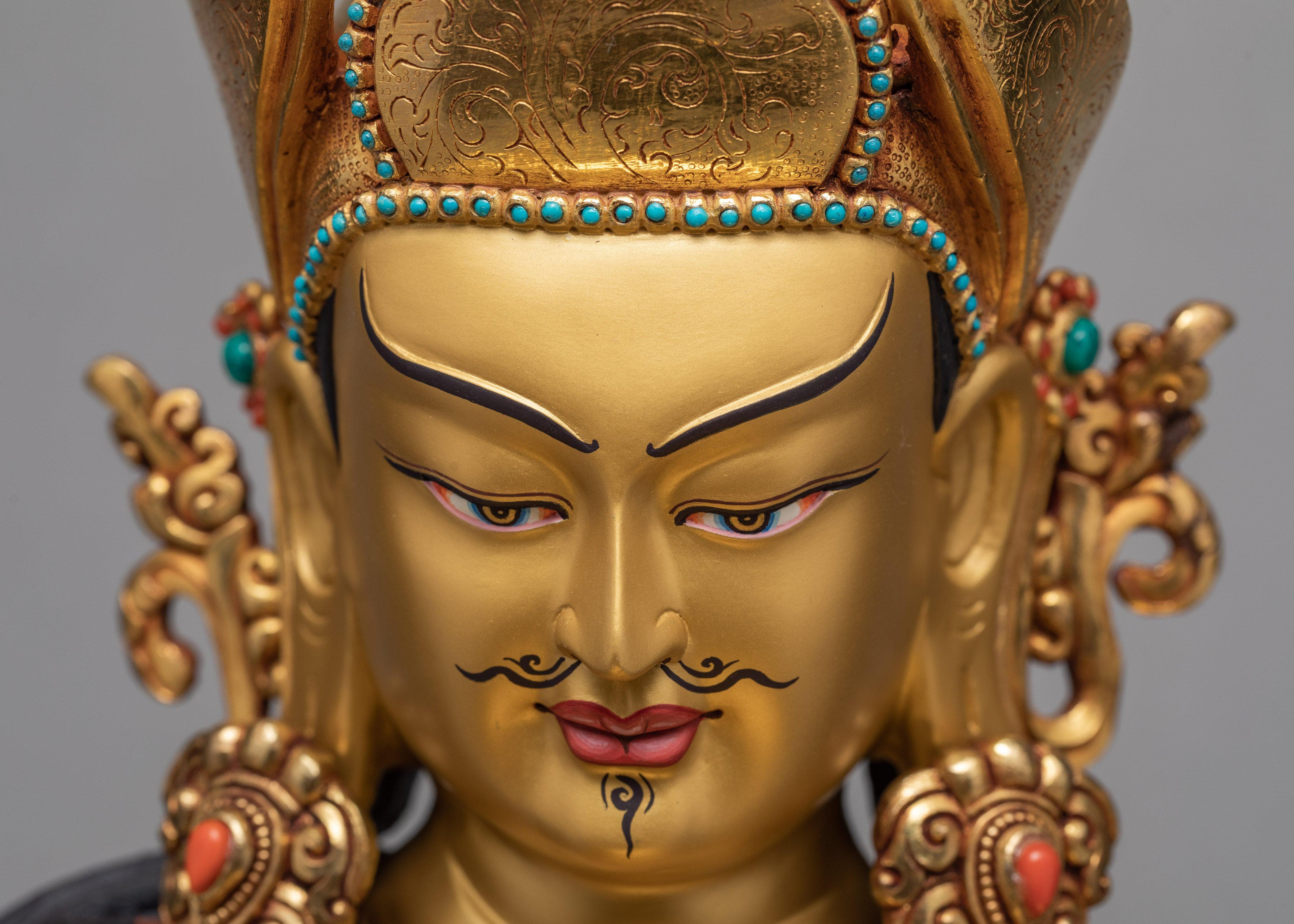 Padmasambhava Statue | Gold Plated Sculpture | Himalayan Art