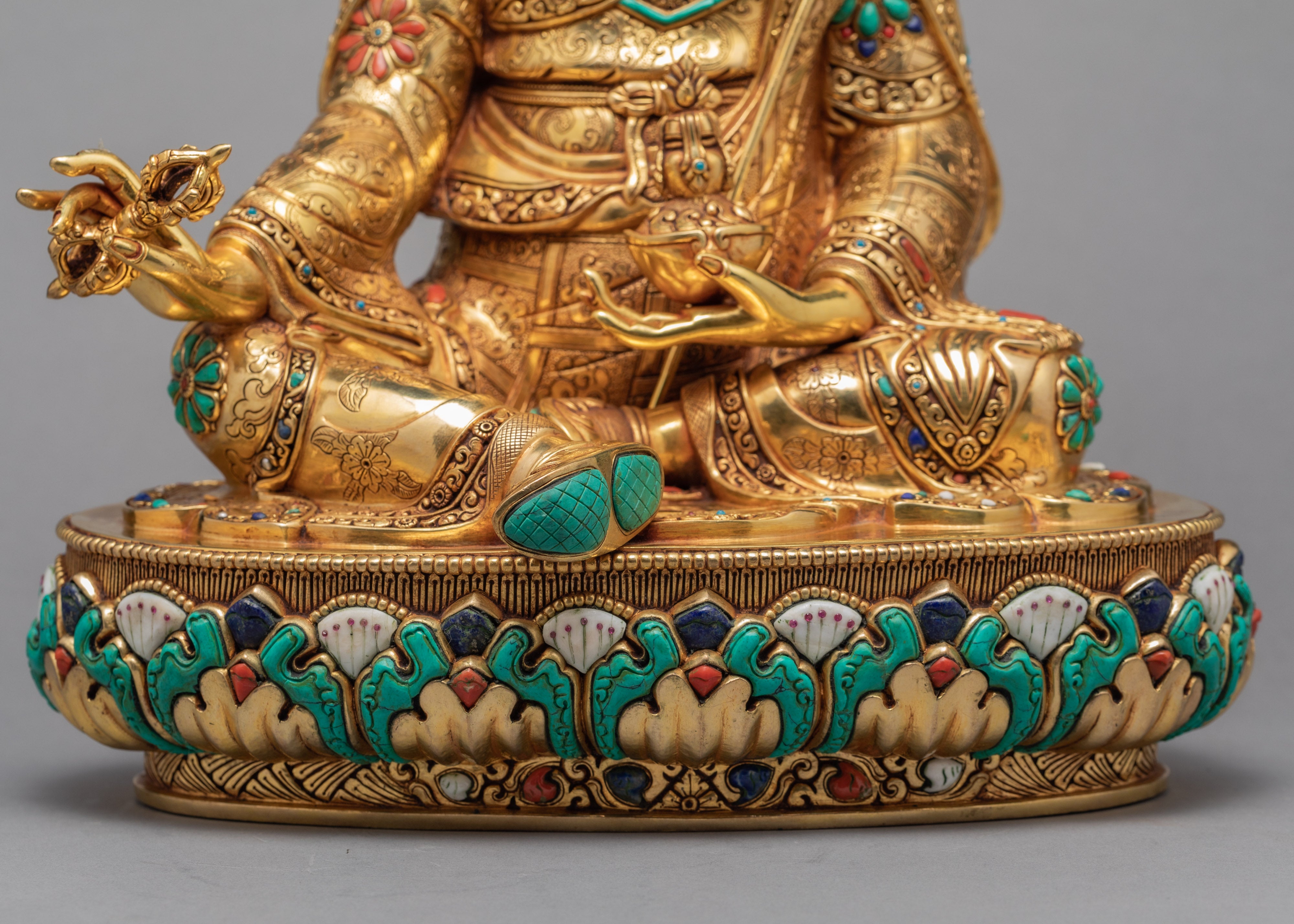 Guru Padmasambhava Statue | Beautifully Hand Carved Guru Rinpoche Statue | Buddhist Artwork