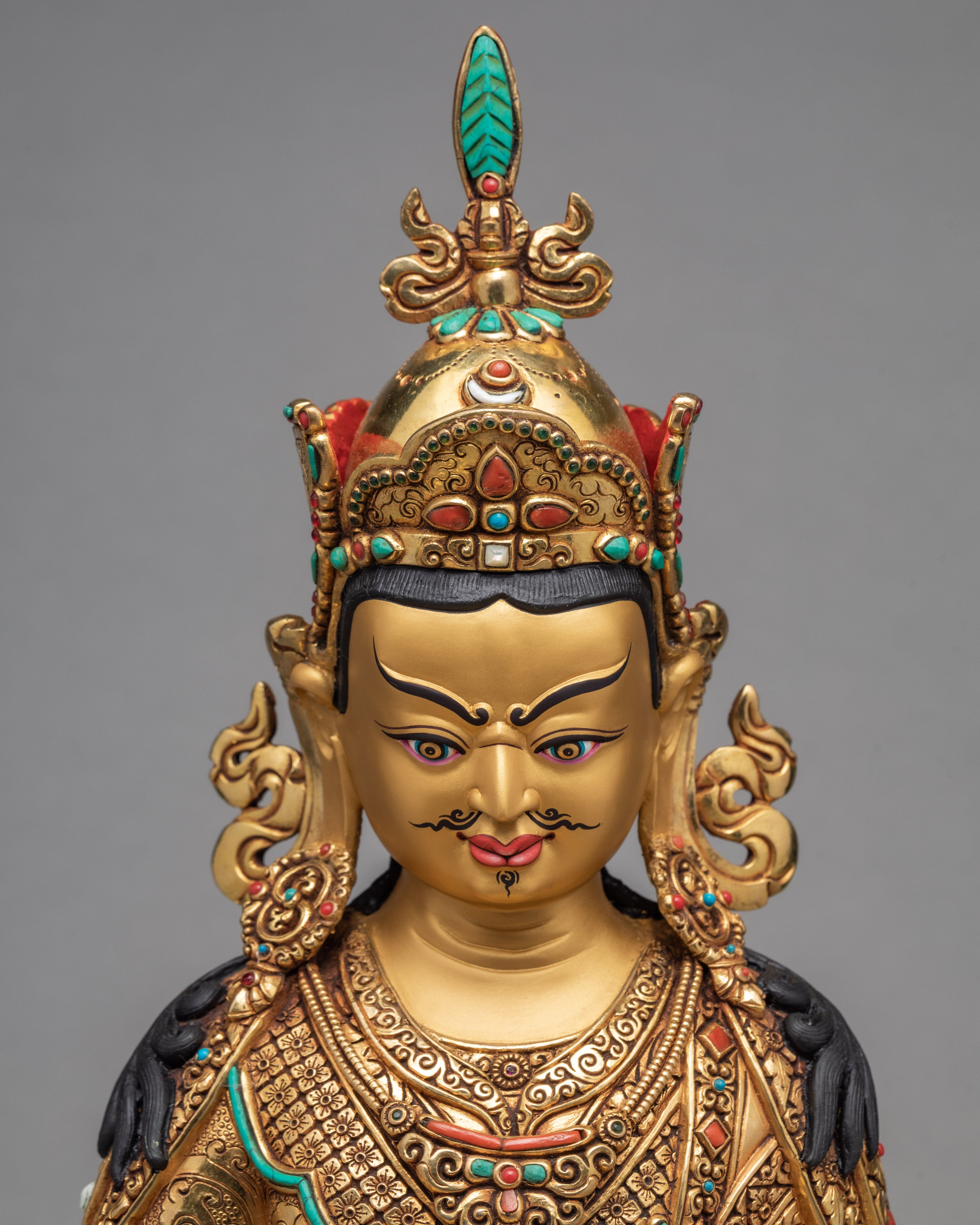 Guru Padmasambhava Statue | Beautifully Hand Carved Guru Rinpoche Statue | Buddhist Artwork