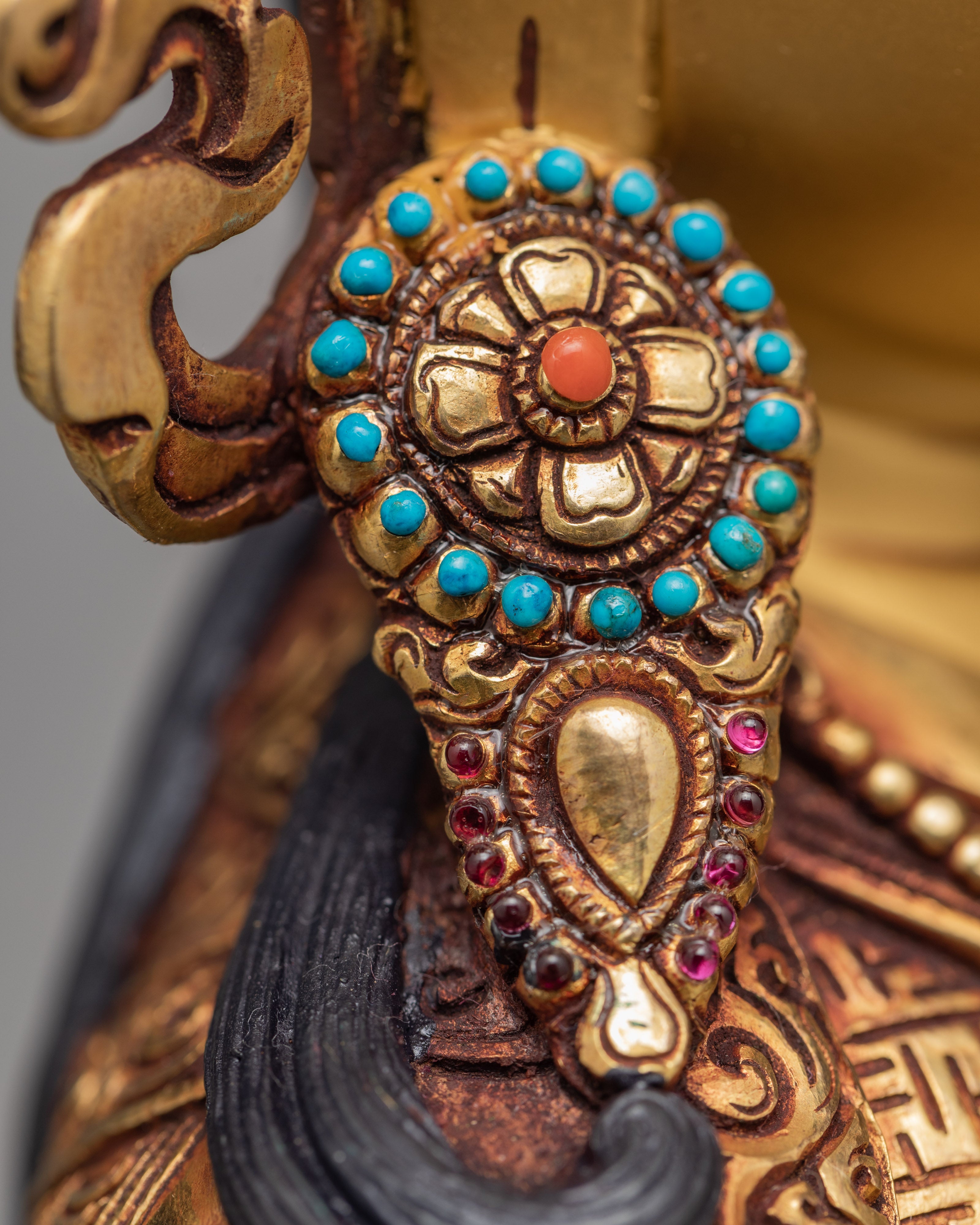 Guru Rinpoche Statue | Plated With Pure 24k Gold | Padmasambhava Statue