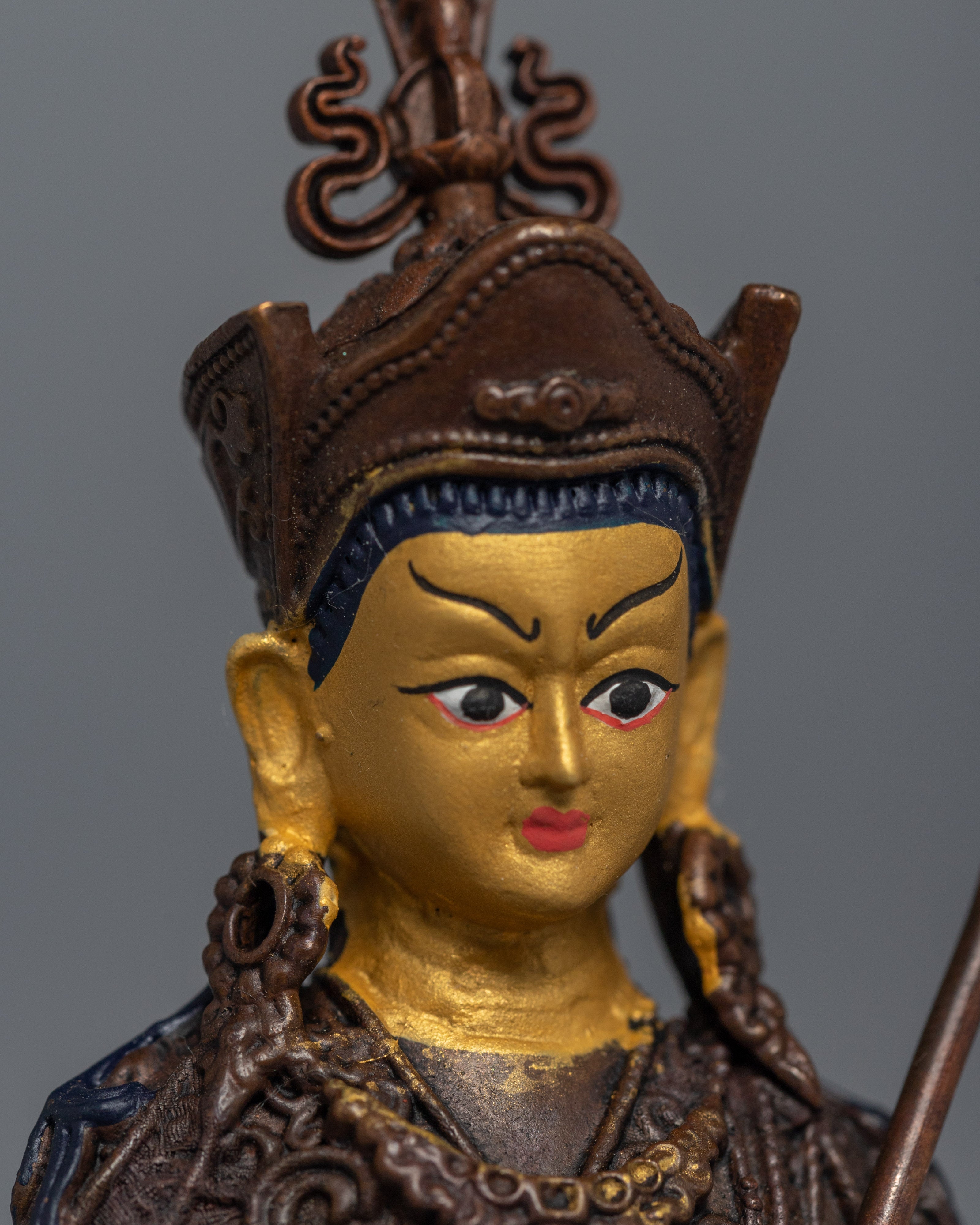 Guru Padmasambhava Copper Statue | Miniature Copper Statue
