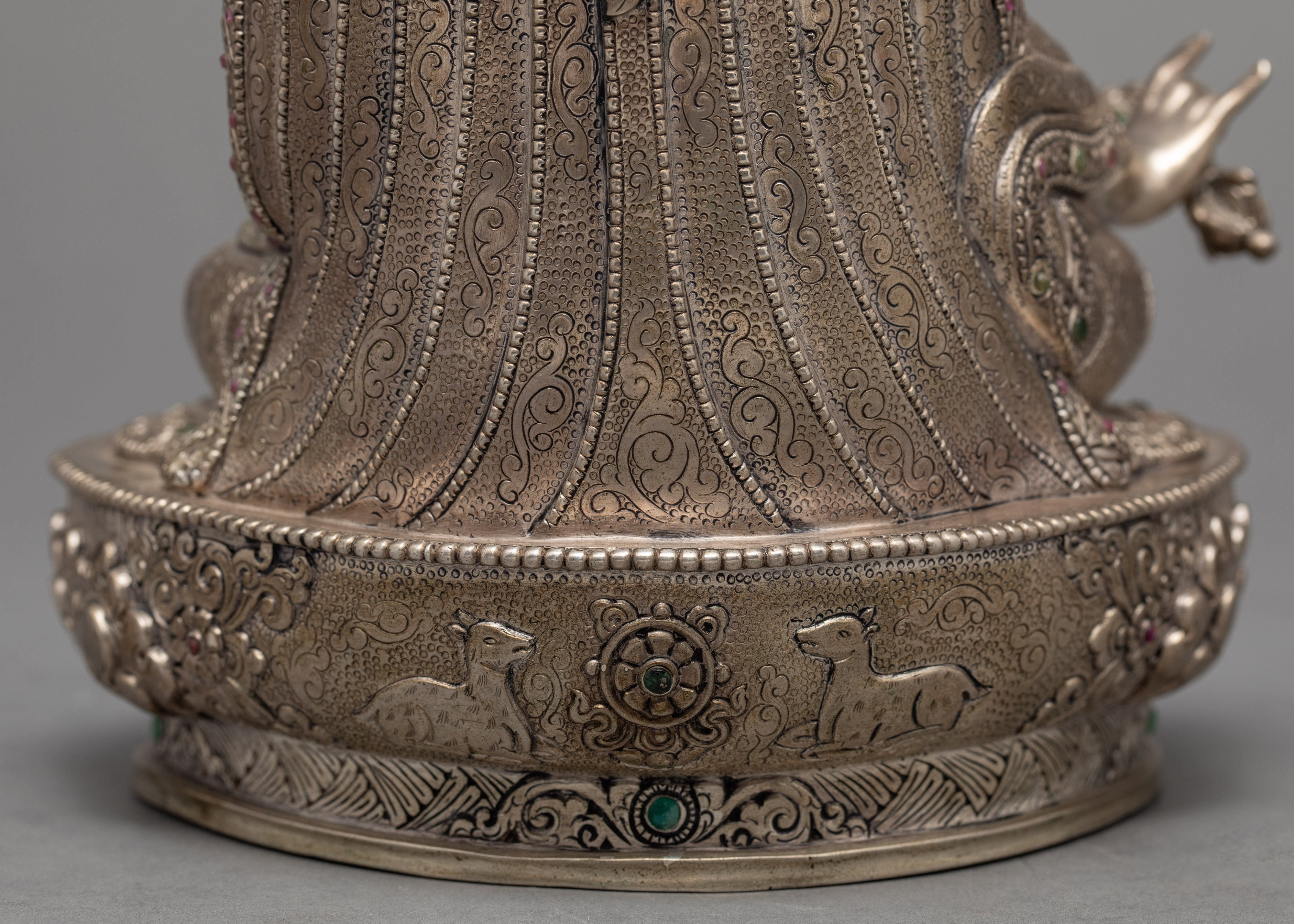 Guru Padmasambhava in Silver Body | Silver Statue | Guru Rinpoche