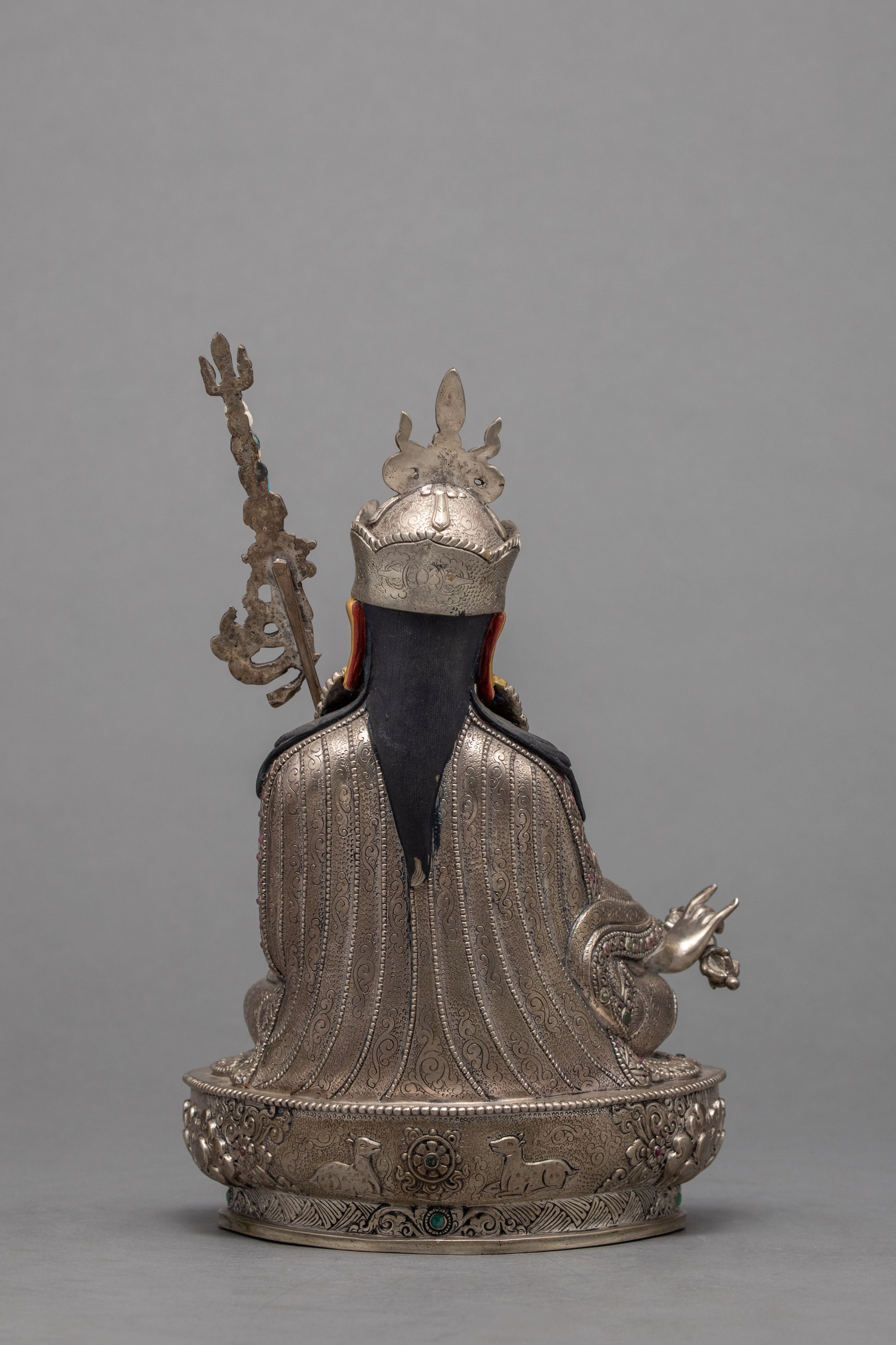 Guru Padmasambhava in Silver Body | Silver Statue | Guru Rinpoche