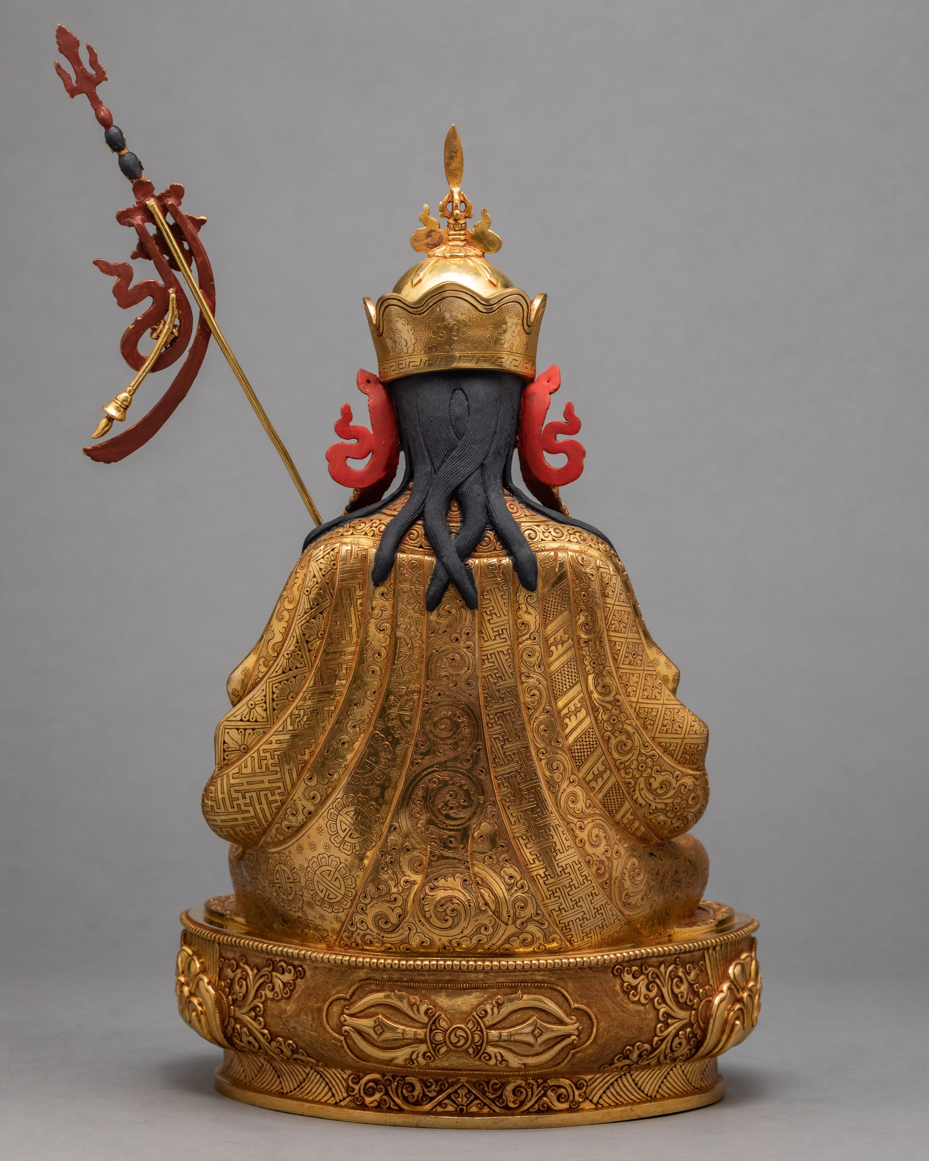 Guru Rinpoche Statue | Padmasambhava Gold Statue | Tibetan Buddhist Art