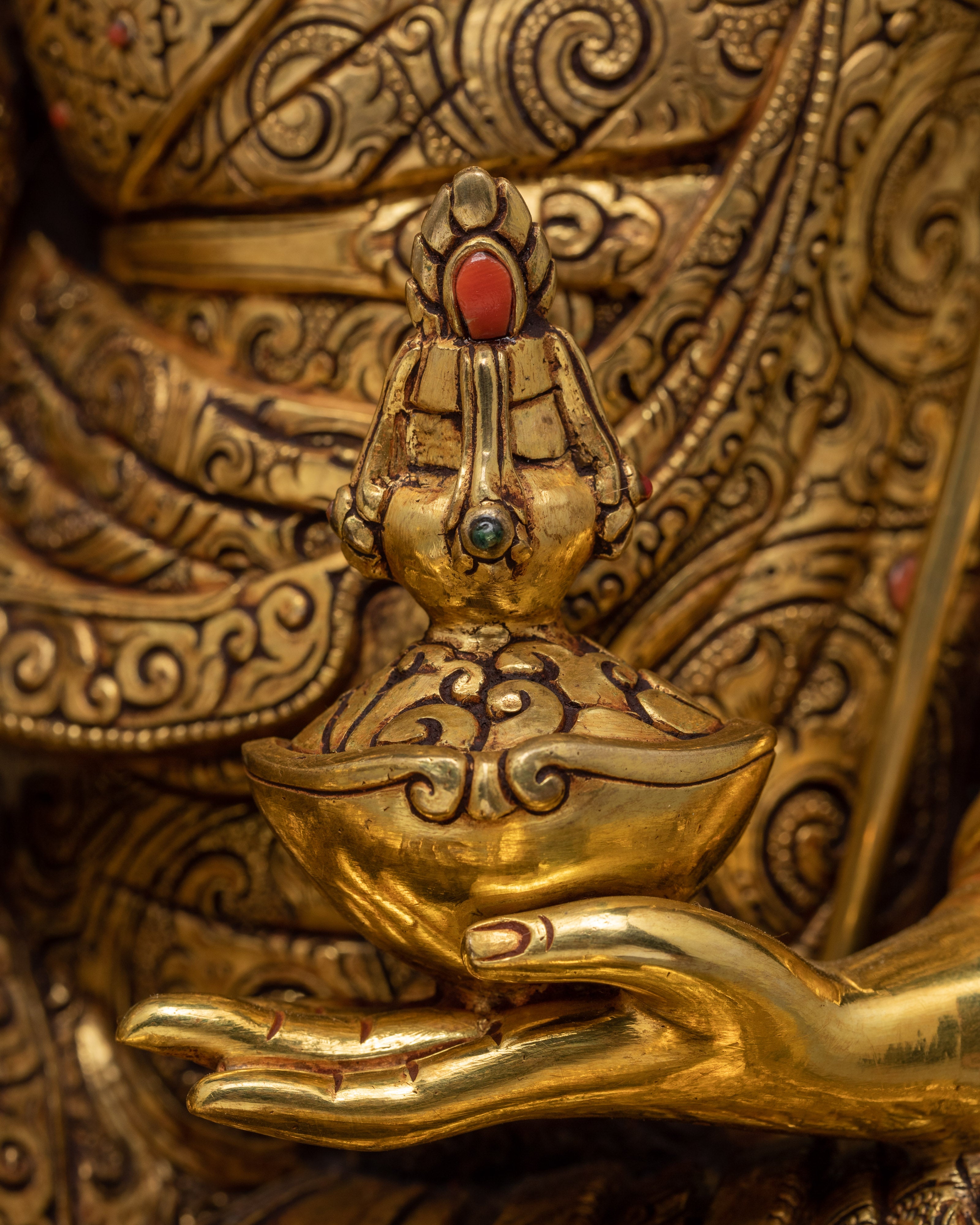 Guru Rinpoche | Gilded in 24K Gold Statue