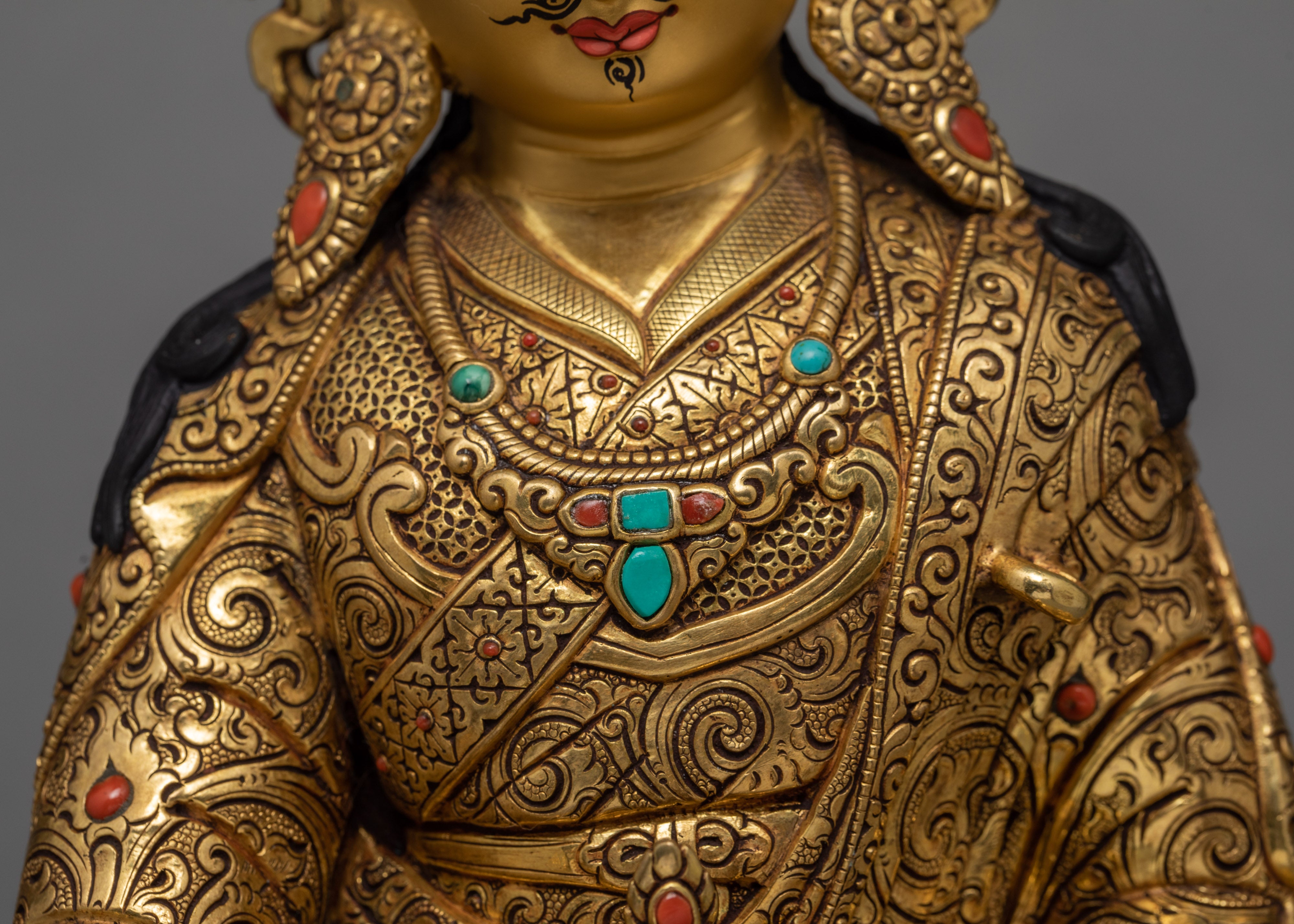 Guru Rinpoche | Gilded in 24K Gold Statue