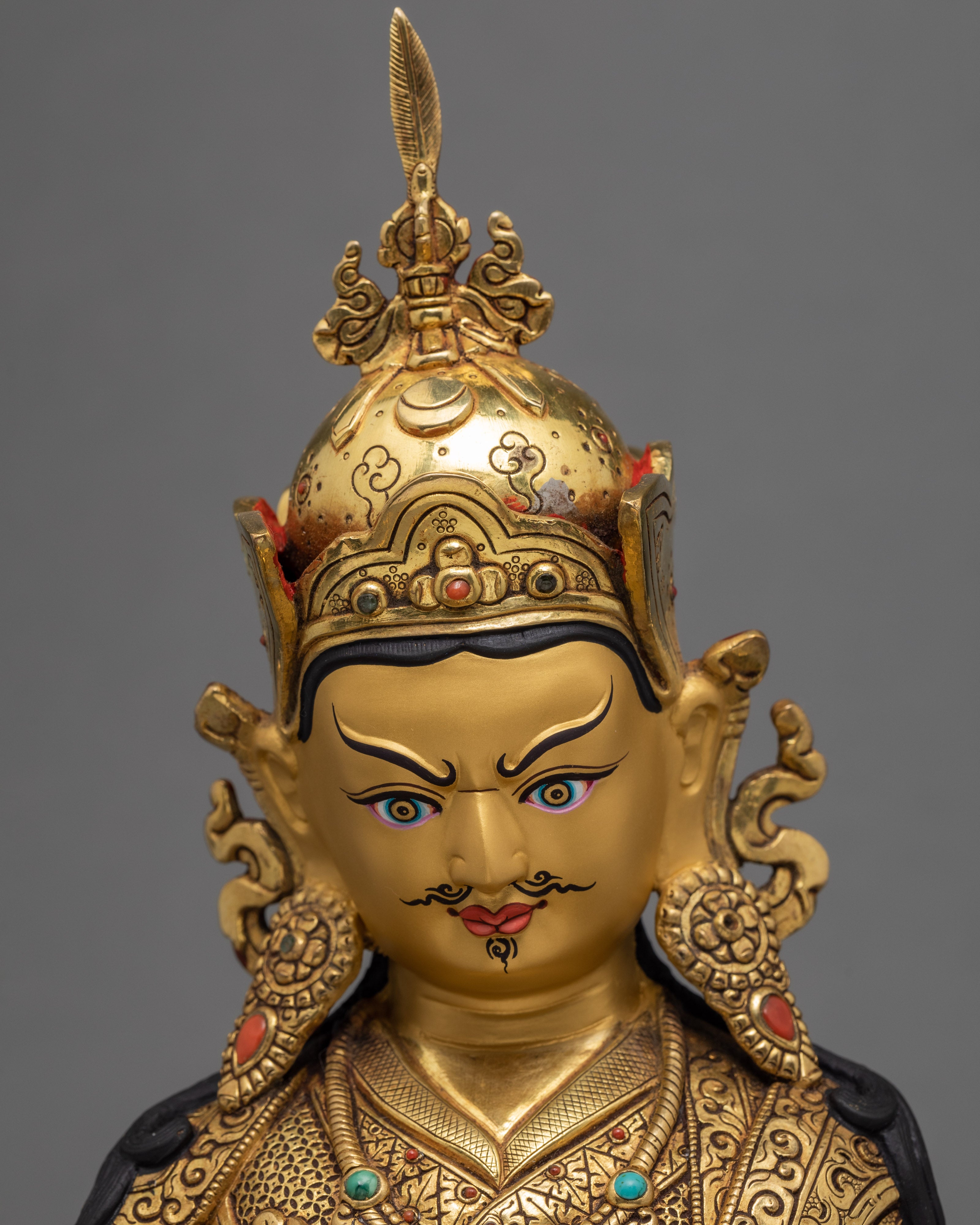 Guru Rinpoche | Gilded in 24K Gold Statue