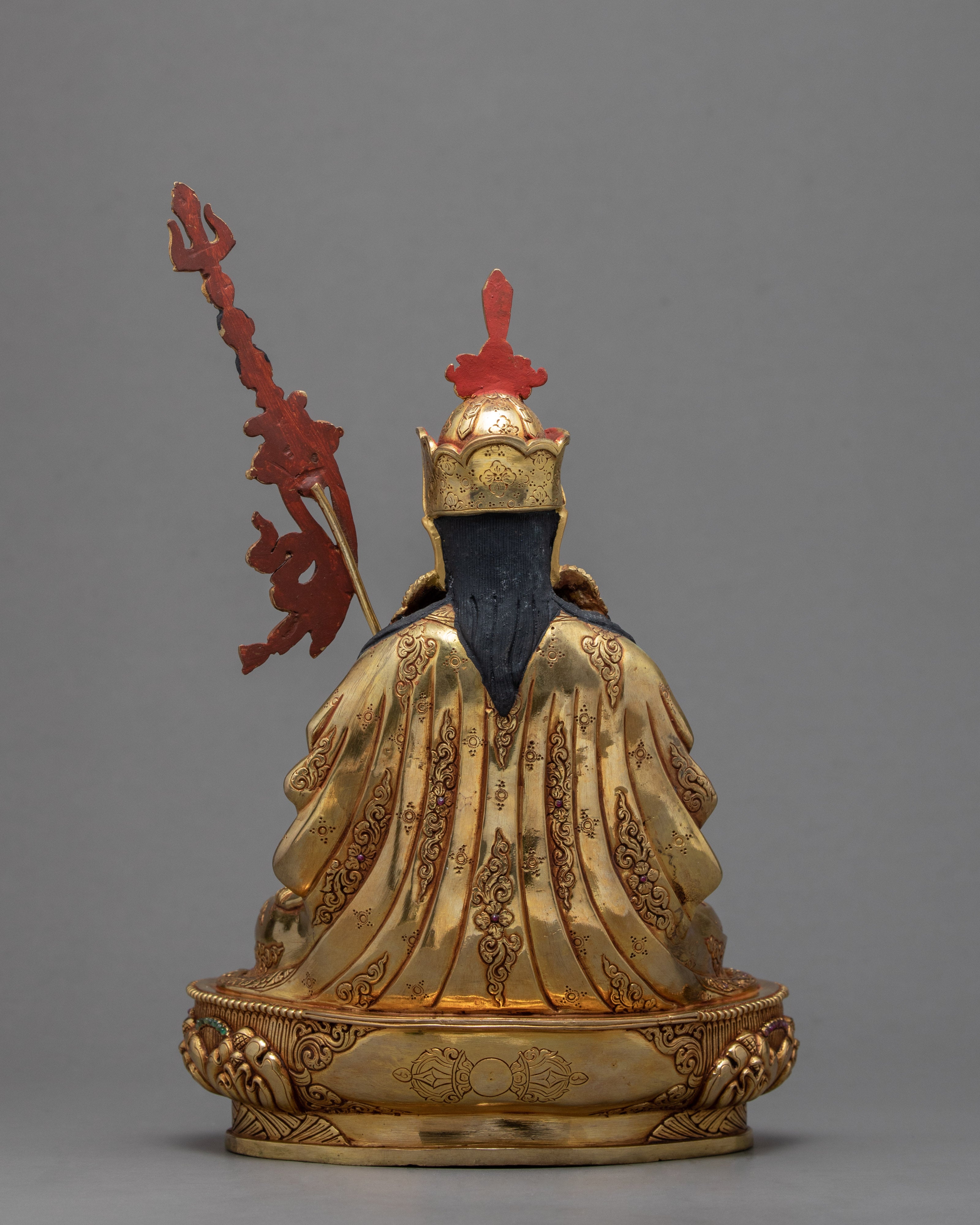 Padmasambhava Statue | Tibetan Sculpture | Guru Rinpoche 24K Gilded Gold