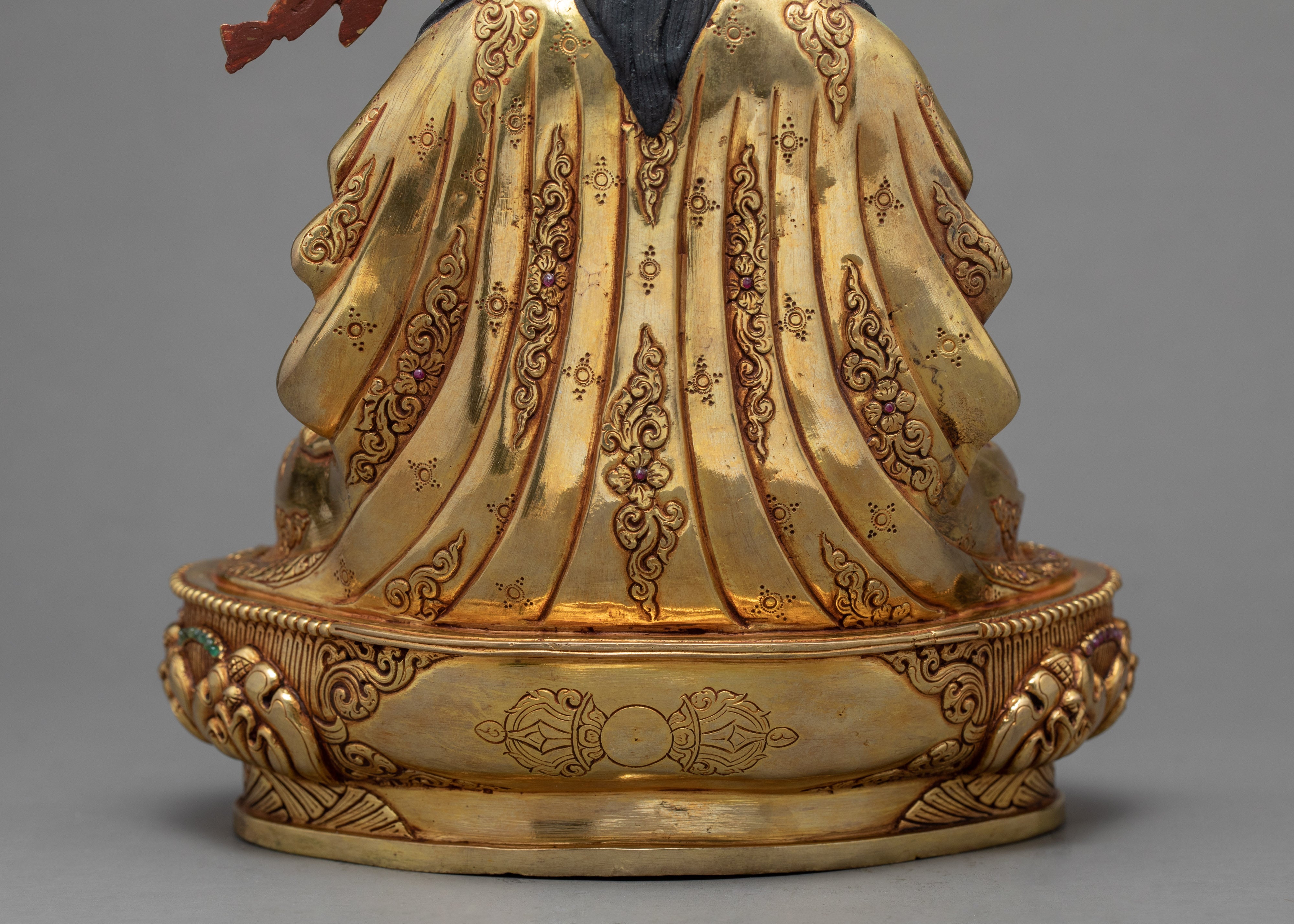 Padmasambhava Statue | Tibetan Sculpture | Guru Rinpoche 24K Gilded Gold