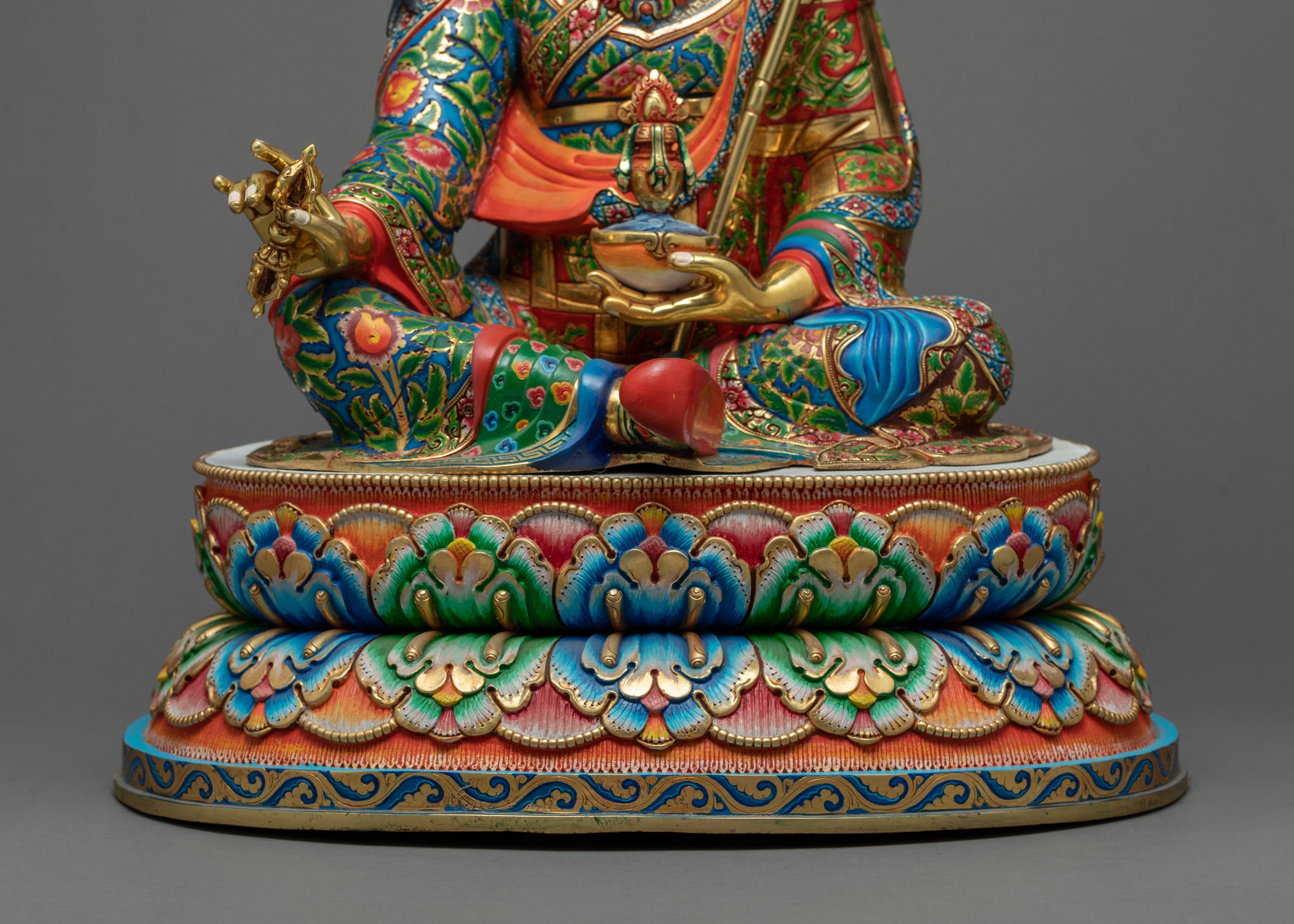 Guru Rinpoche | The Second Buddha Padmasambhava in 24K Gold Statue
