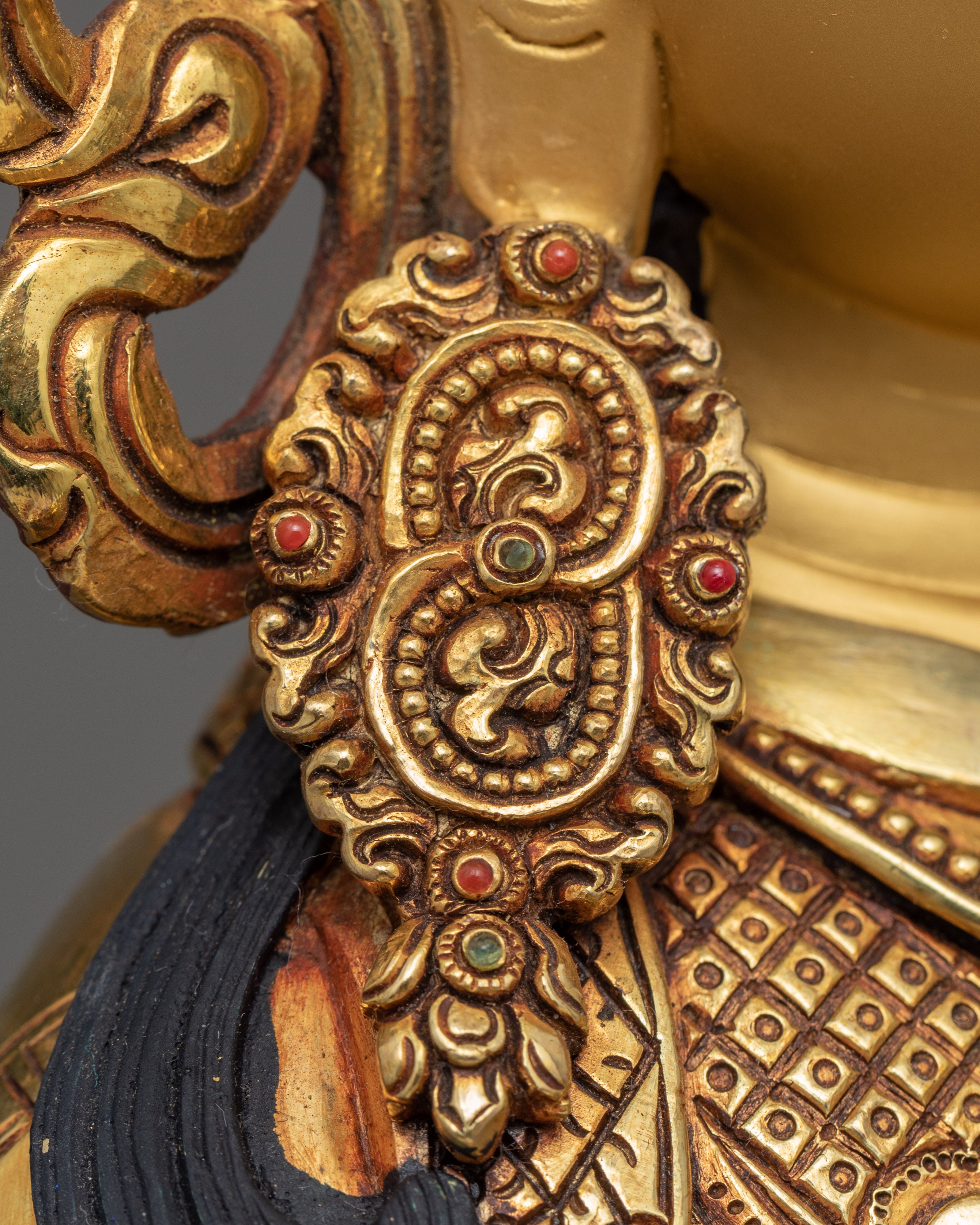 Lotus Born Guru Rinpoche | Padmasambhava Gold Statue