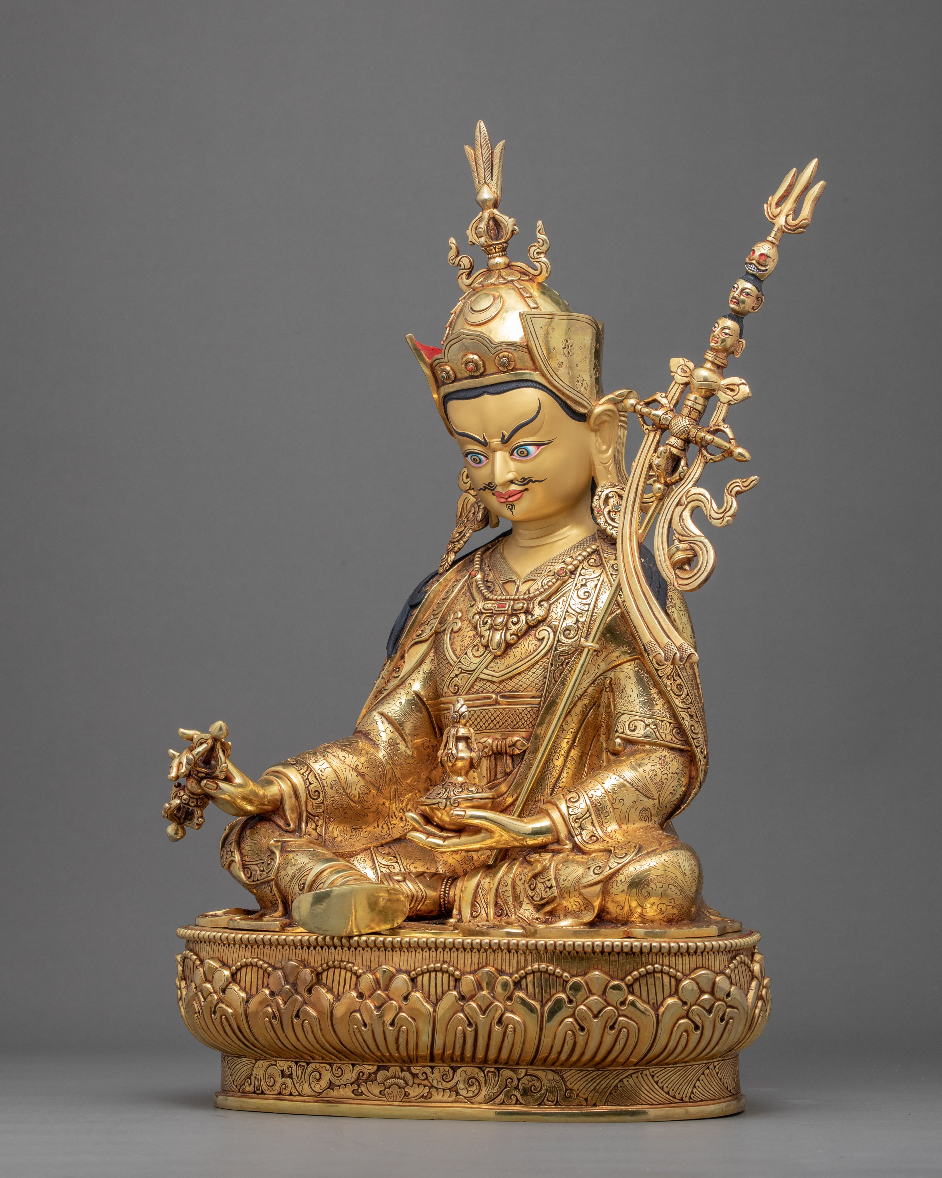 Guru Rinpoche Padmasambhava Statue | Traditional Hand Carved Sculpture
