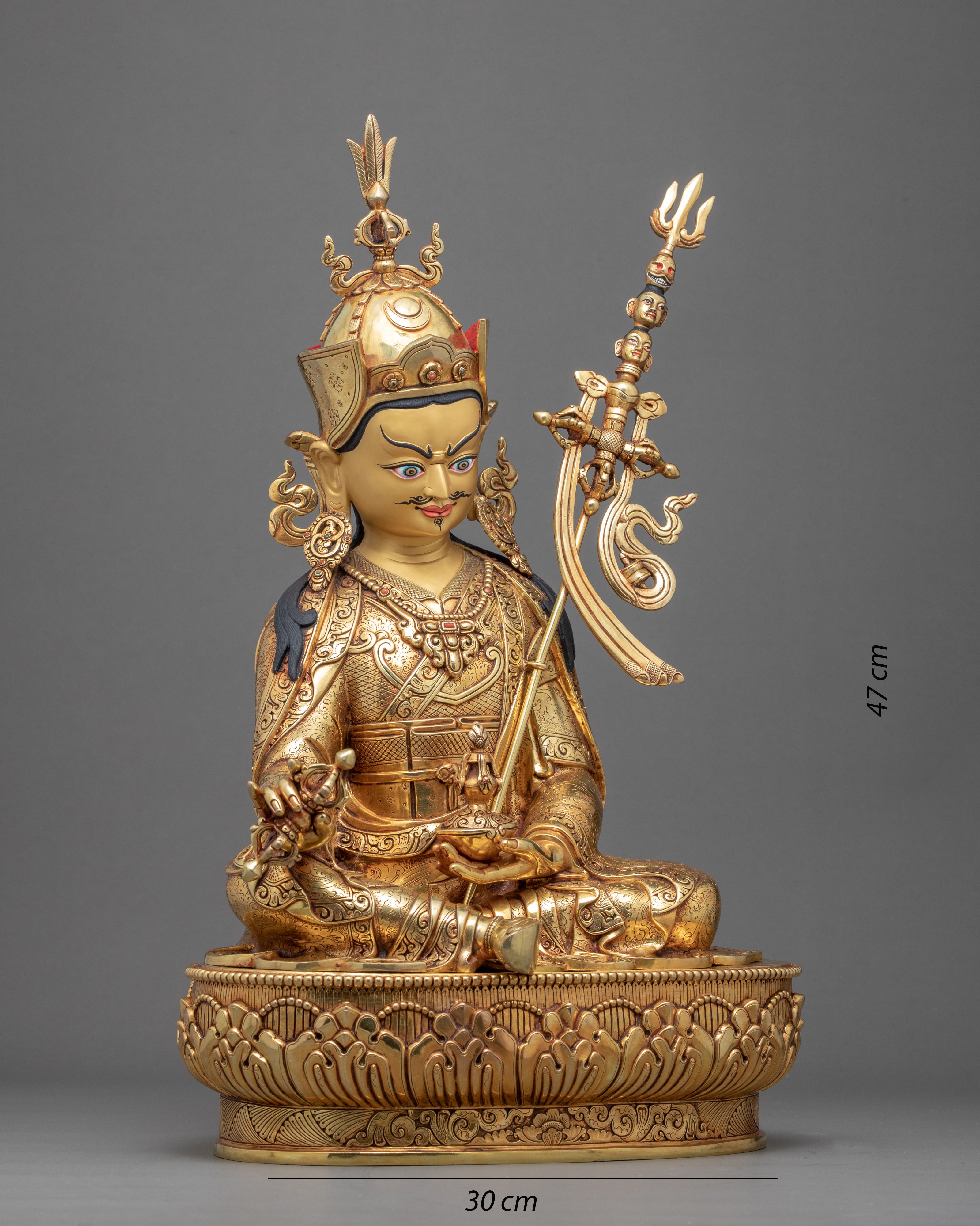 Guru Rinpoche Padmasambhava Statue | Traditional Hand Carved Sculpture