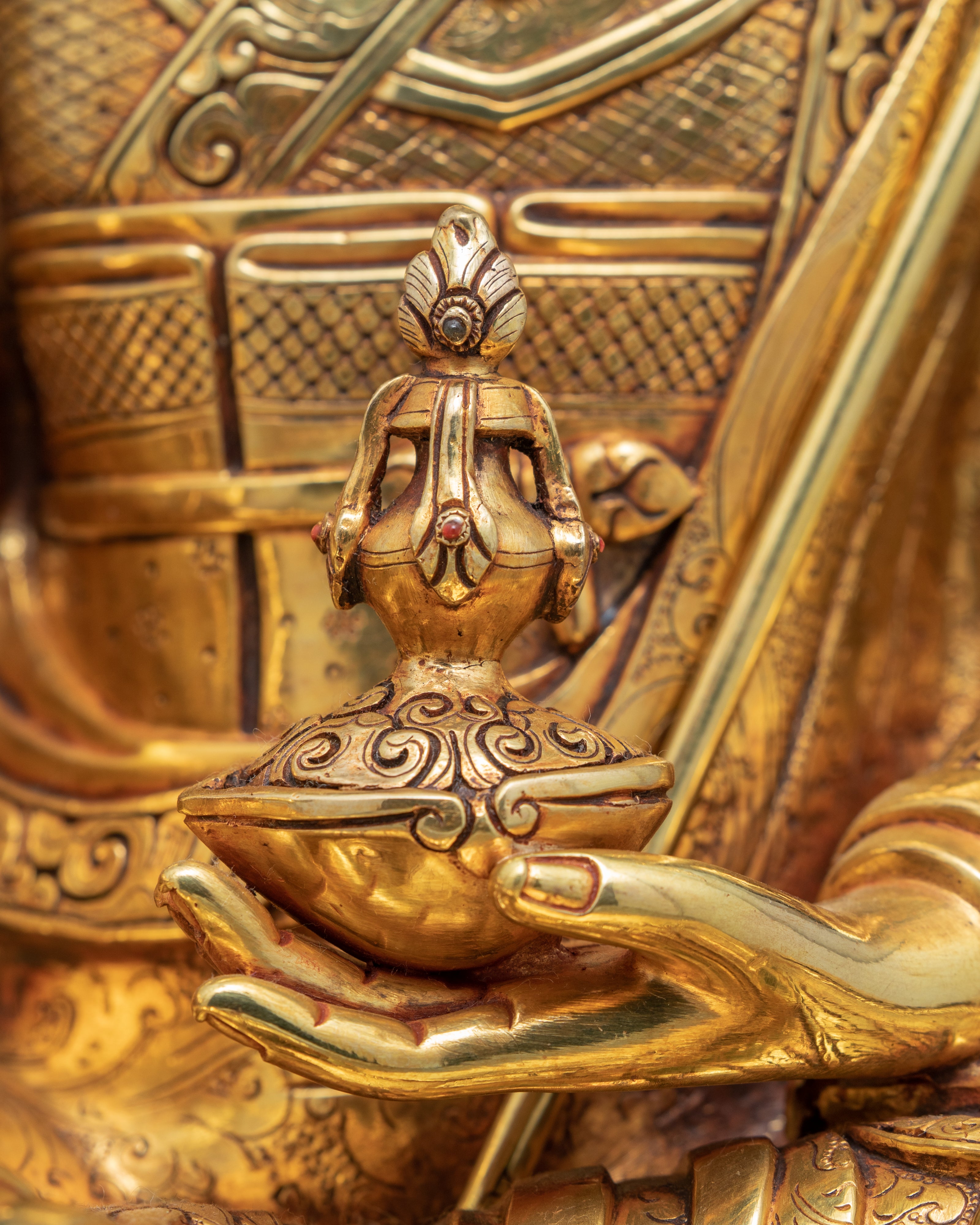 Guru Rinpoche Padmasambhava Statue | Traditional Hand Carved Sculpture