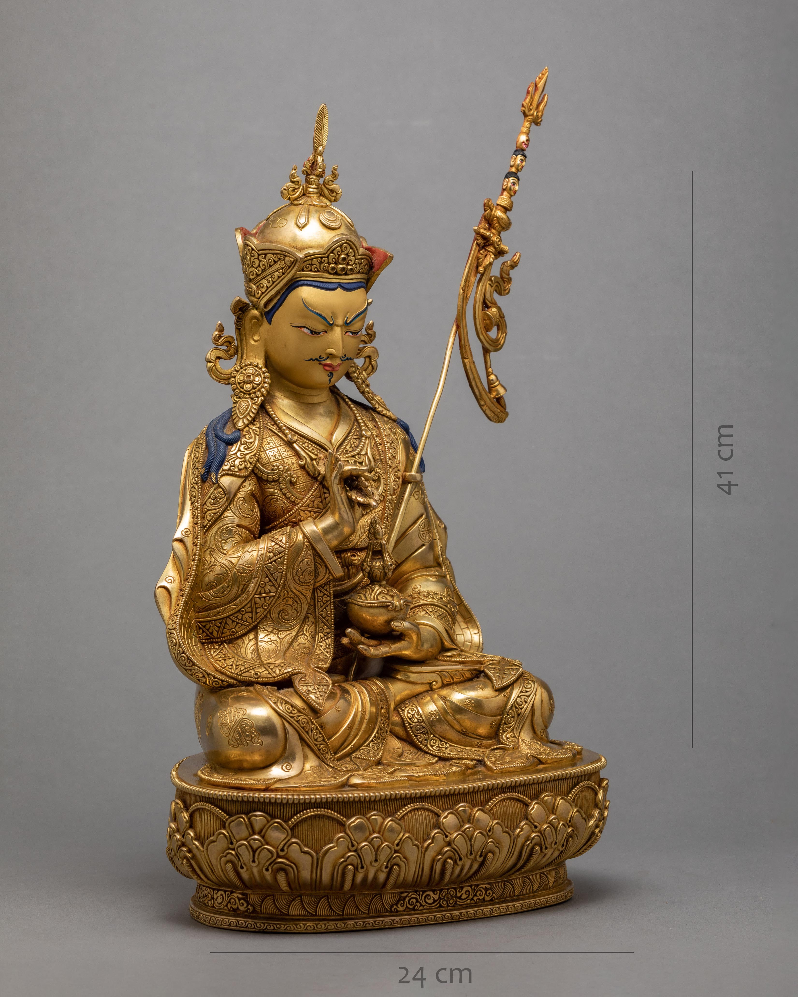 Handmade Padmasambhava Statue | Guru Rinpoche | Himalayan Buddhist Sculpture