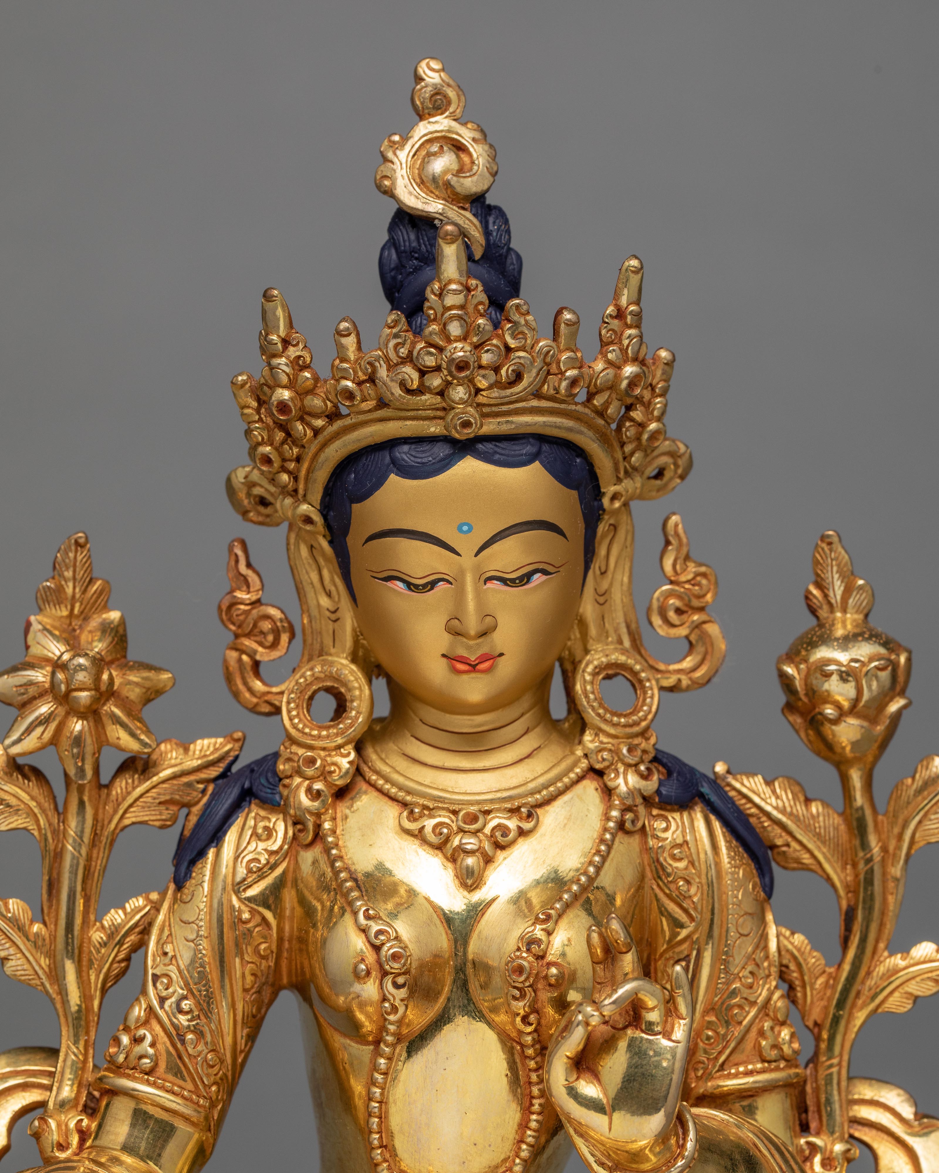 Green Tara Statue | Tibetan Buddhist Deity | Small Beautiful Tara