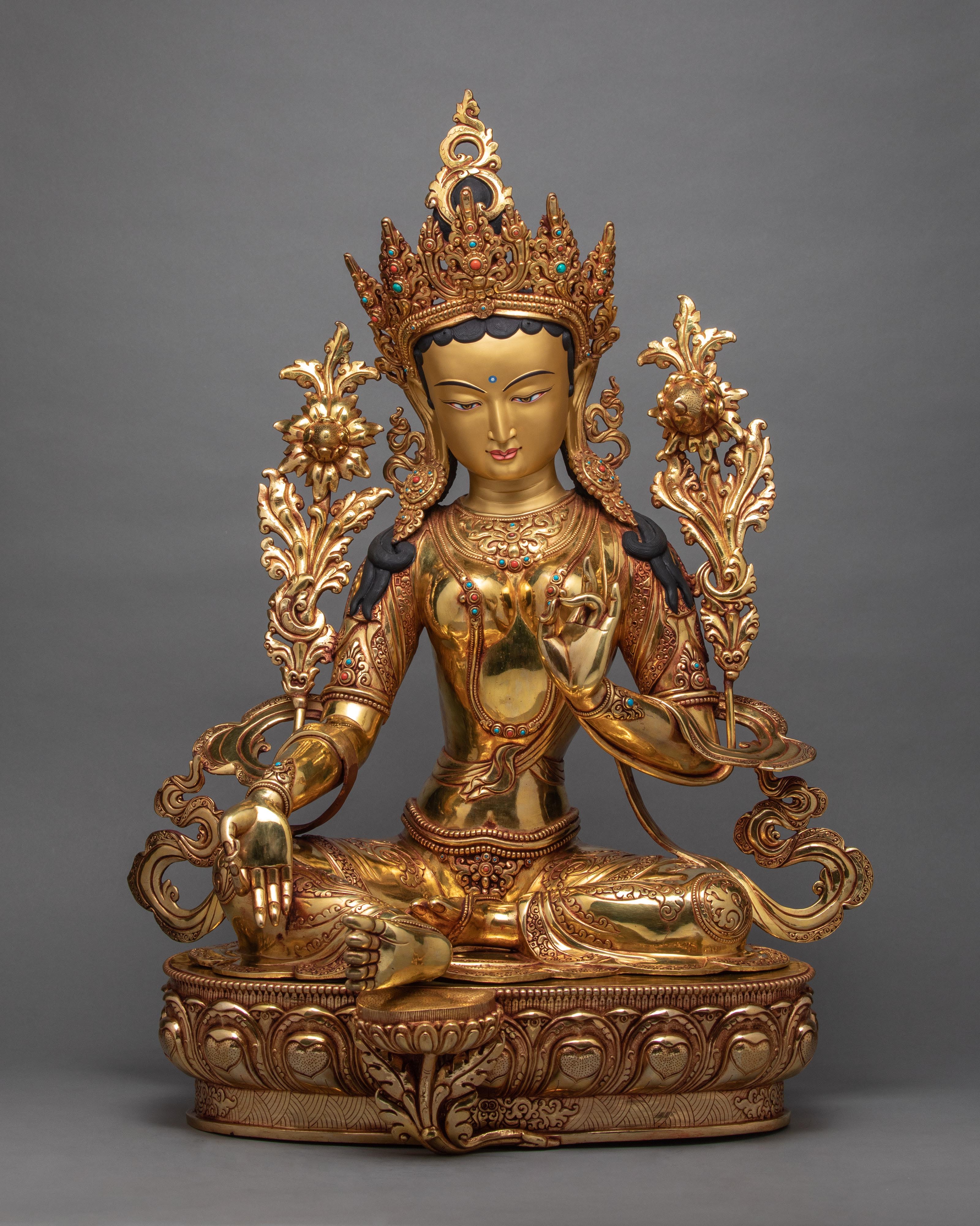 Tibetan Green Tara Statue