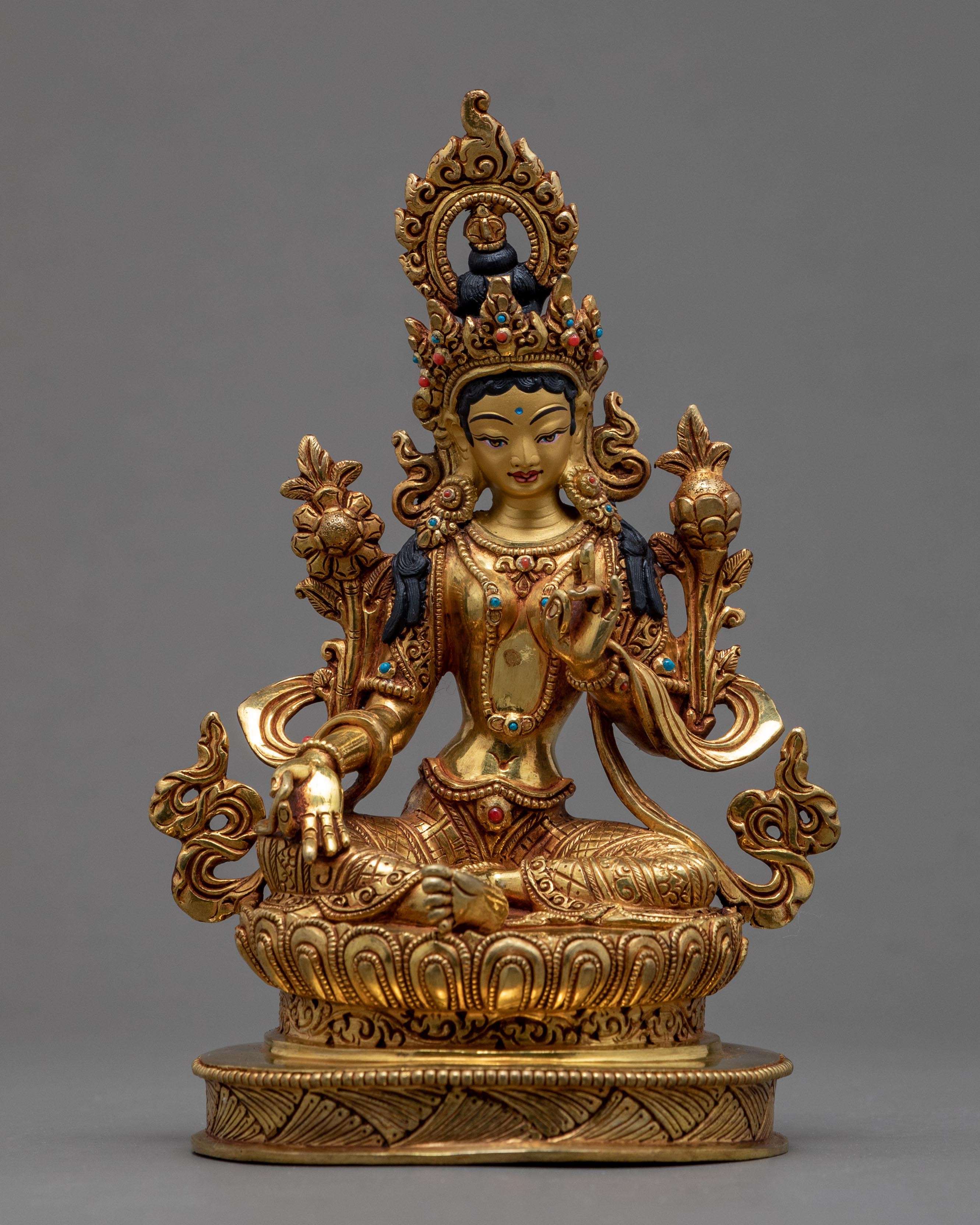 Green Tara Deity Statue