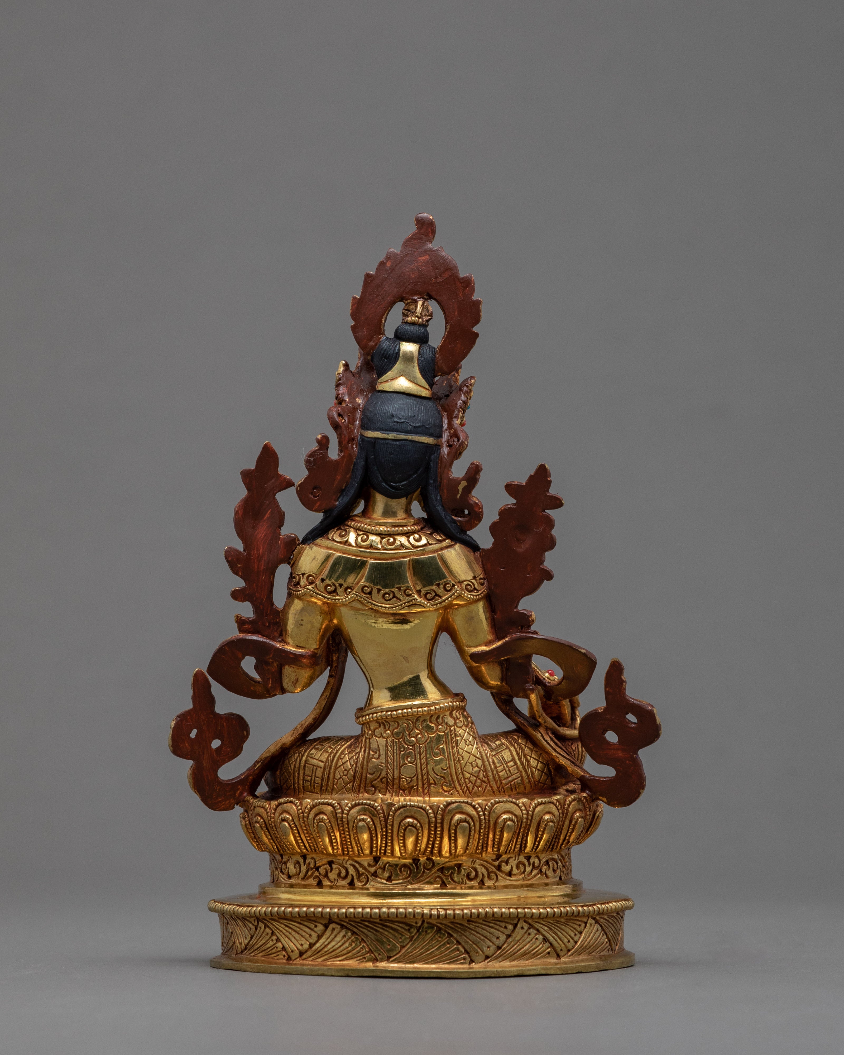 Green Tara Sculpture | Fully Enlightened Female Buddha | Deity Statue