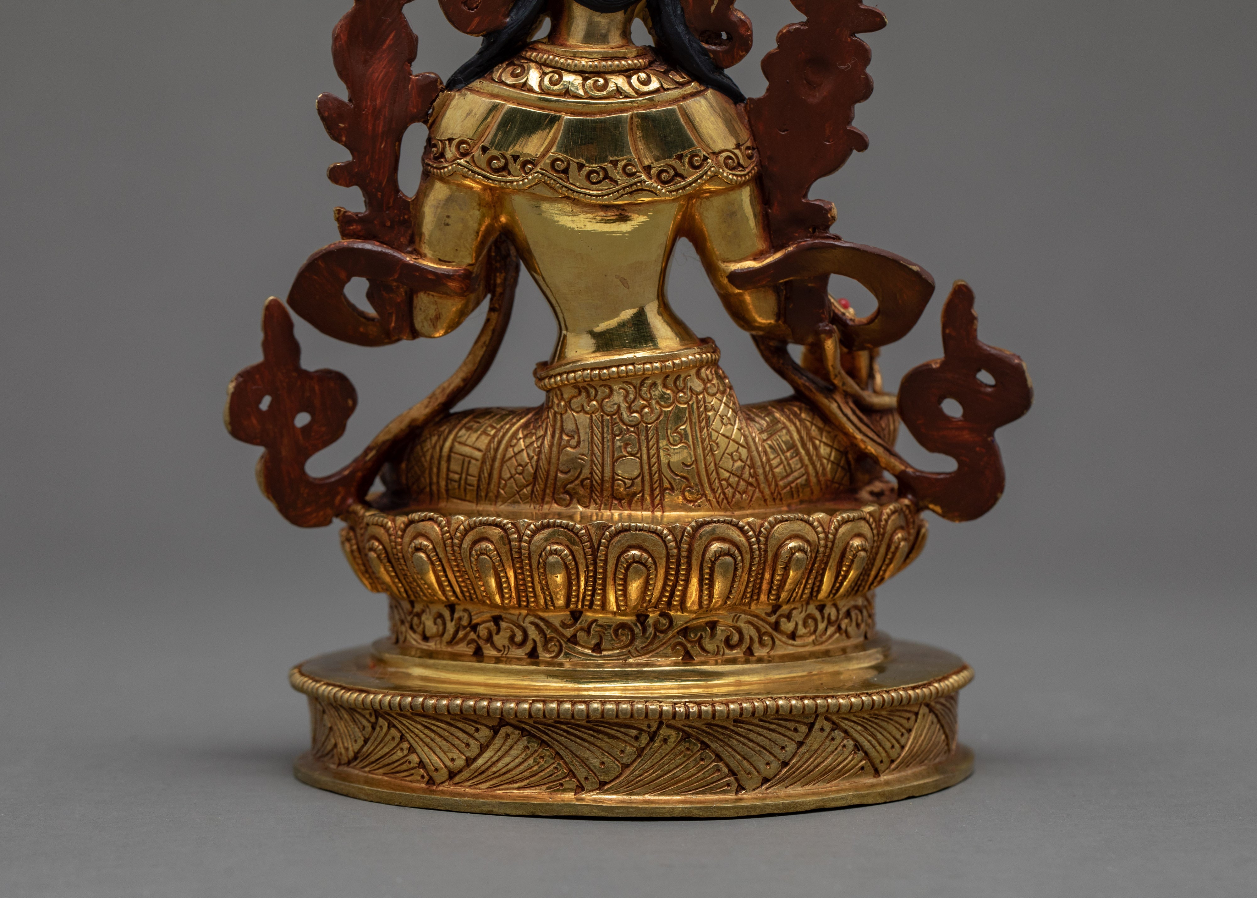 Green Tara Sculpture | Fully Enlightened Female Buddha | Deity Statue