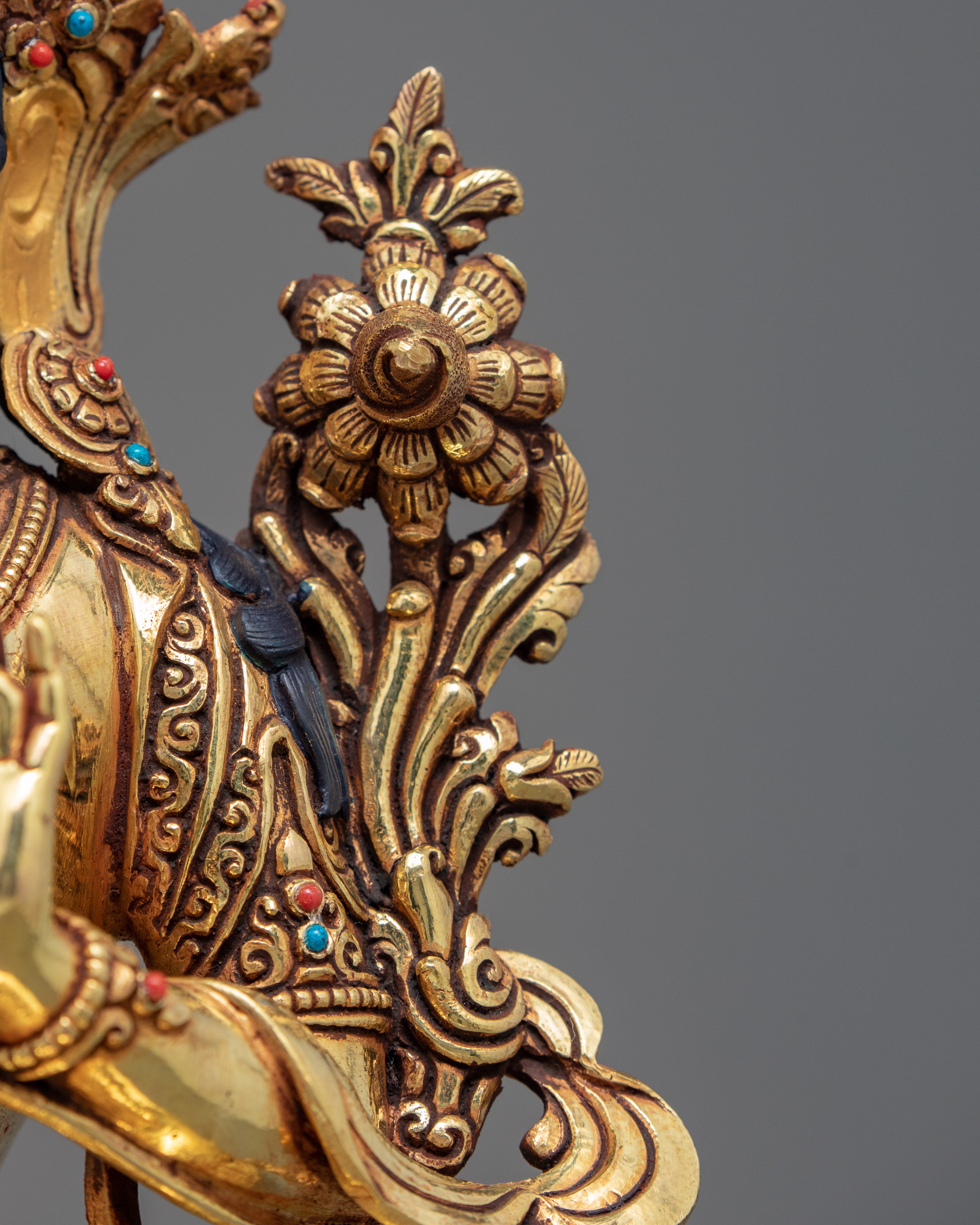 Seated Green Tara | Female Buddha | Deity Statue