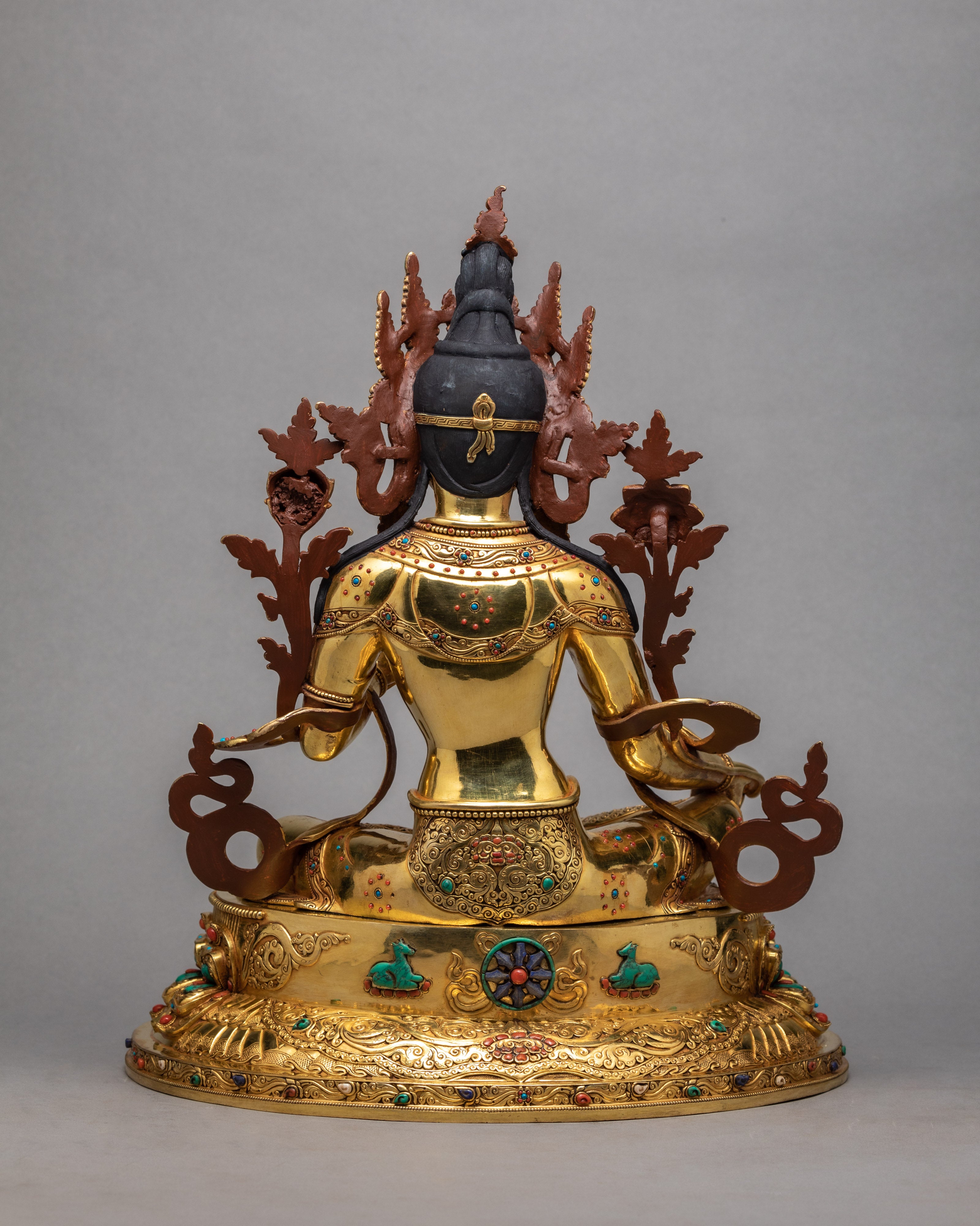 Green Tara | Buddhist Tara Statue | Coated With Genuine 24K Gold