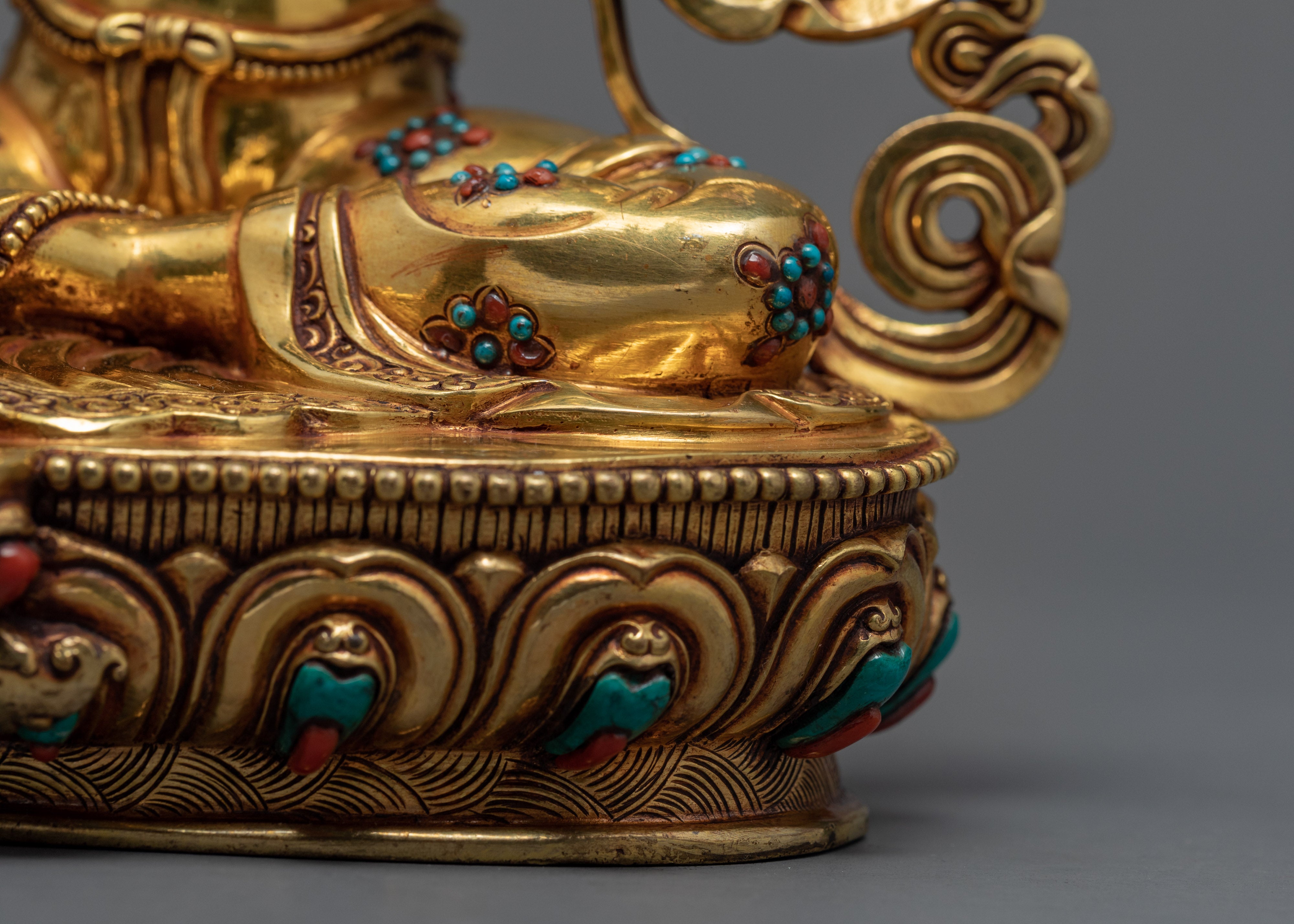 Green Tara Statue | Buddhist Deity | 24k Gold Gilded Tara Statue