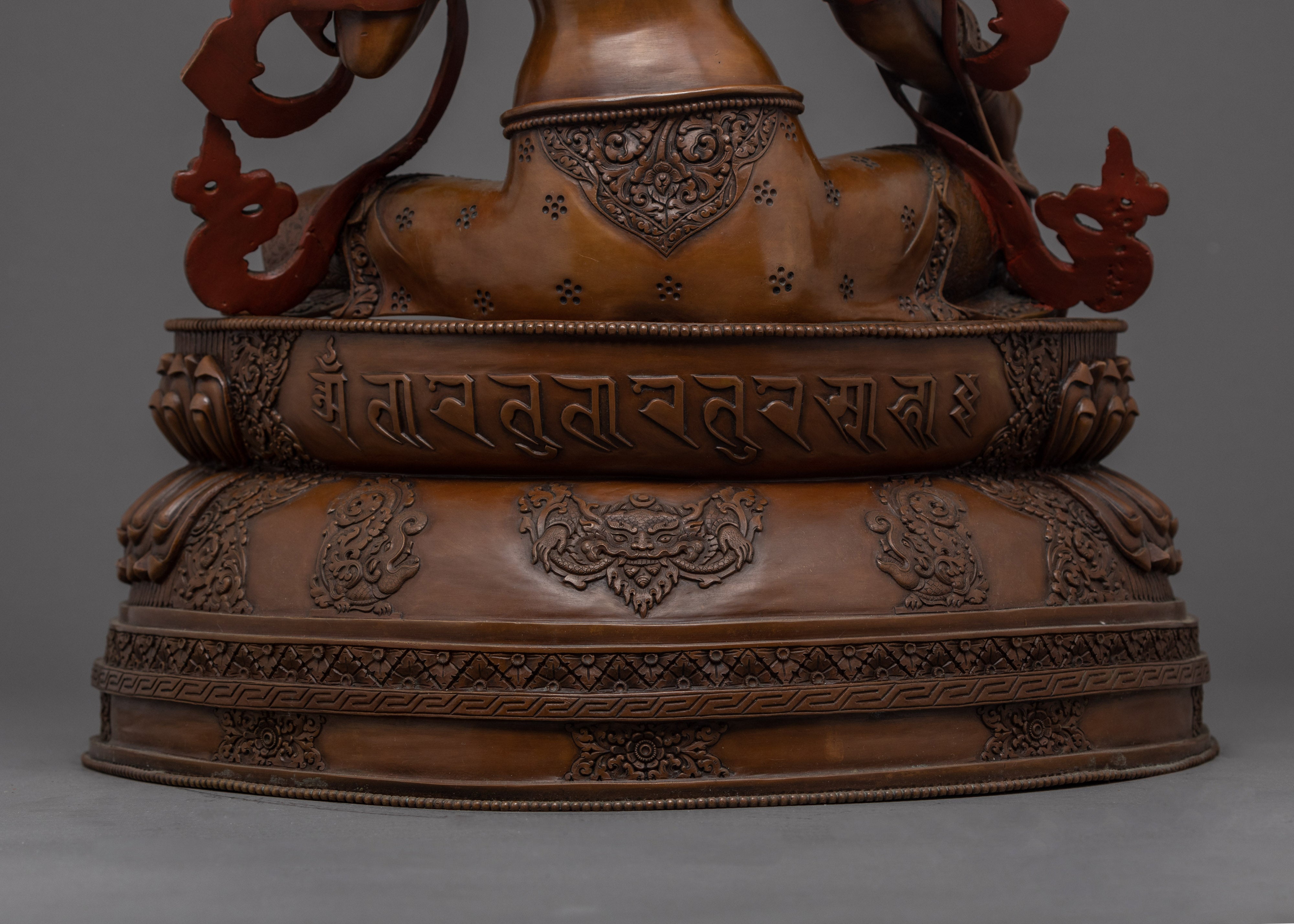 Green Tara Copper Statue | Handmade Buddhist Female Buddha