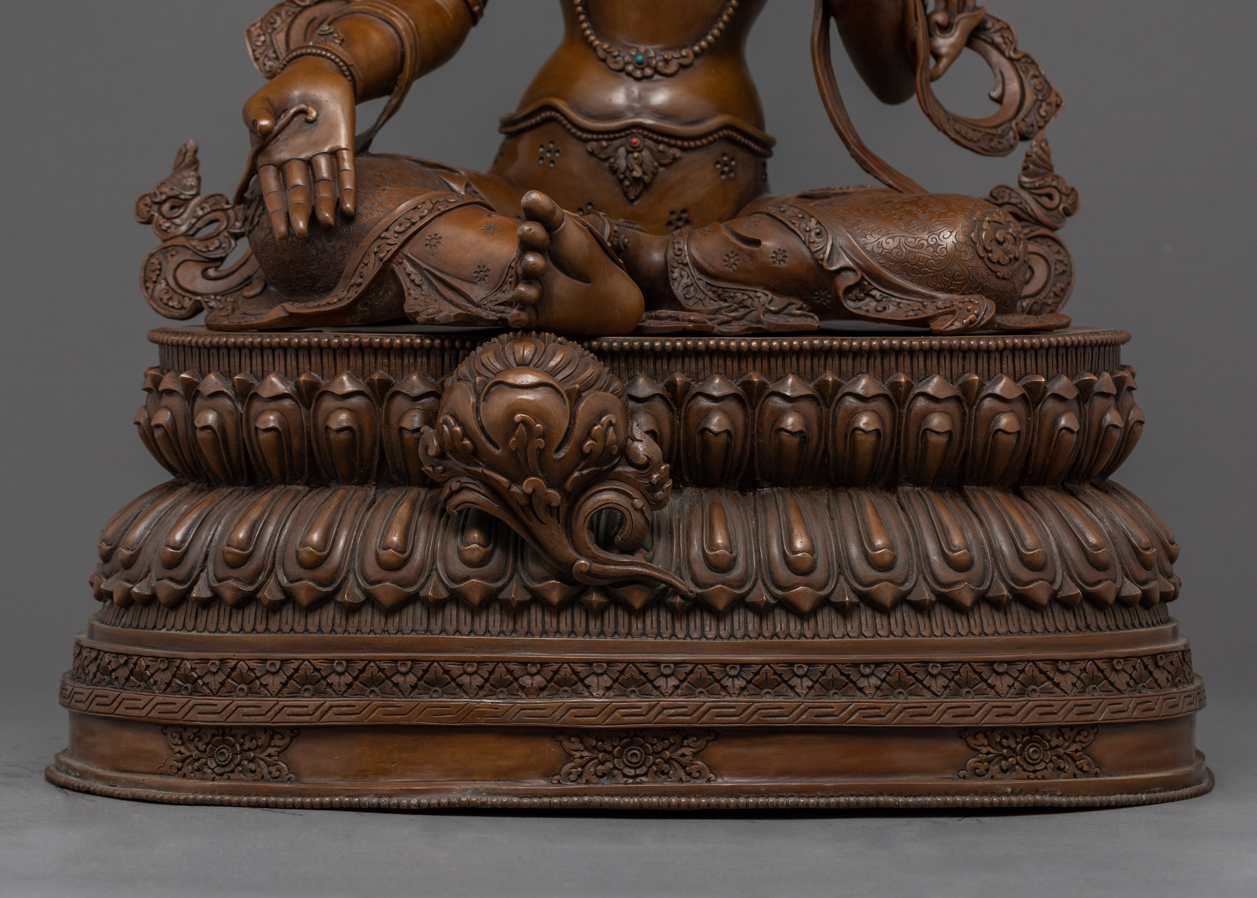 Green Tara Copper Statue | Handmade Buddhist Female Buddha