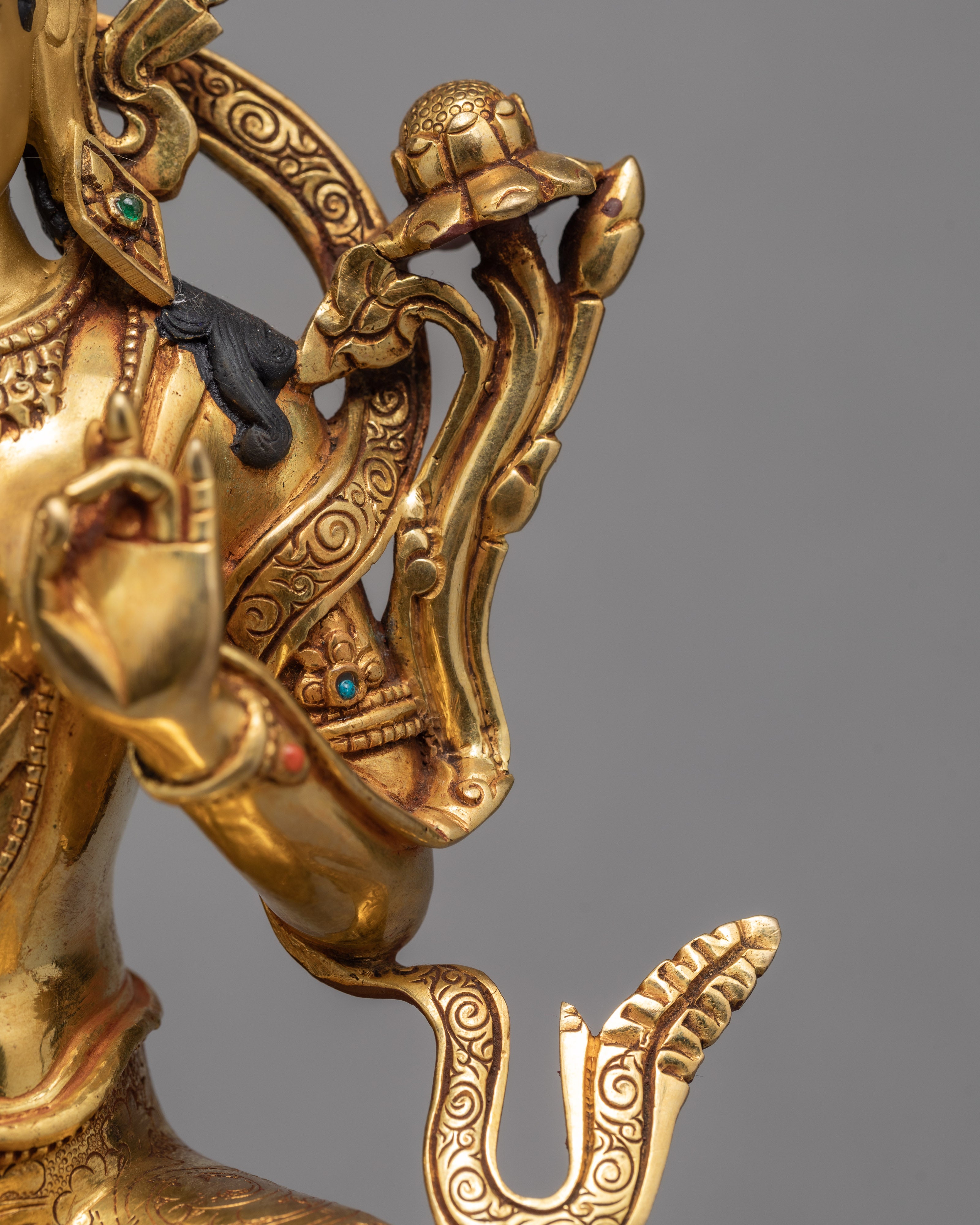 Green Tara Statue | Himalayan Buddhist Art | Tara Statue | Dakini