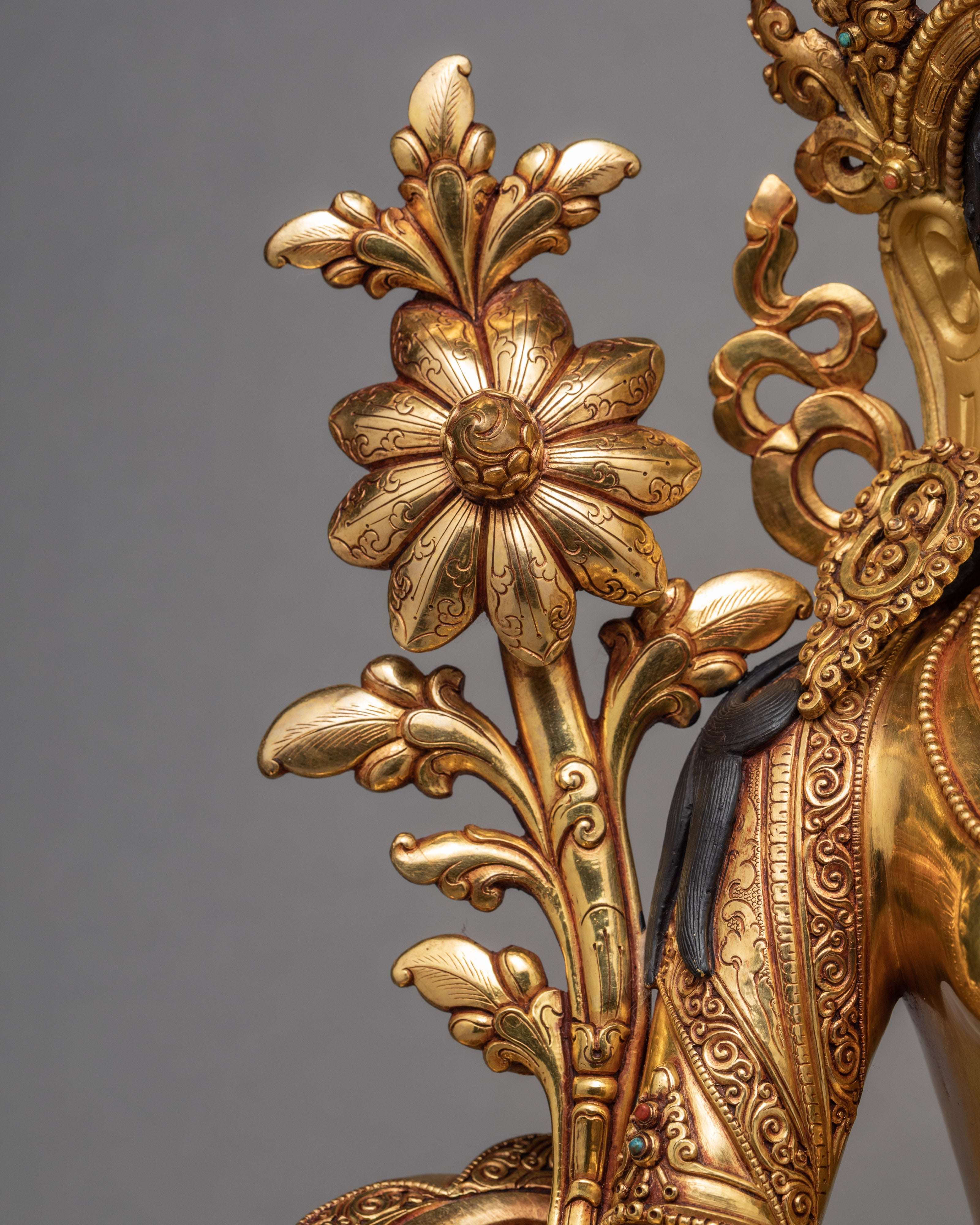 Green Tara Statue | Tibetan Buddhist Sculpture | Bodhisattva Tara Statue