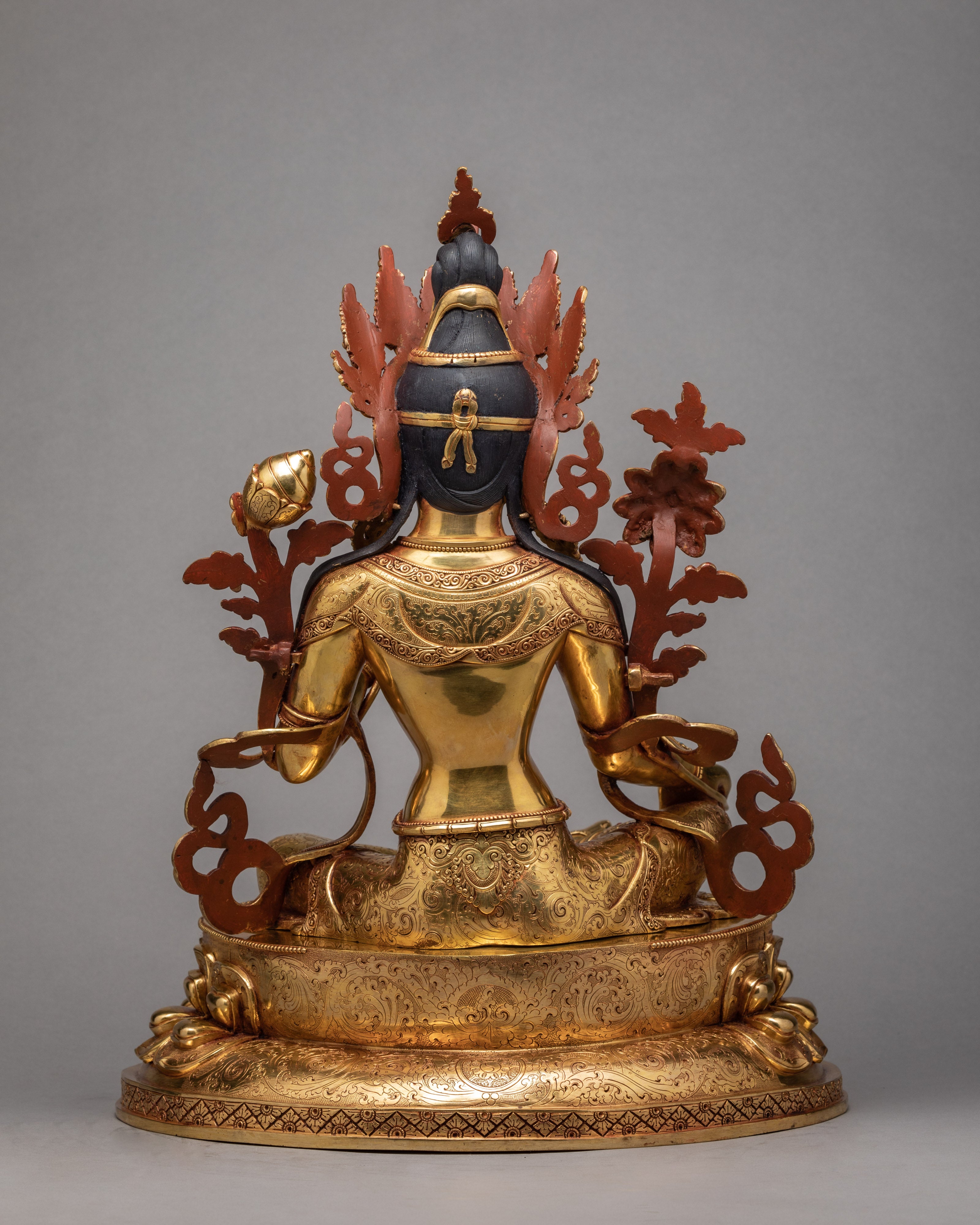 Green Tara Statue | Tibetan Buddhist Sculpture | Bodhisattva Tara Statue