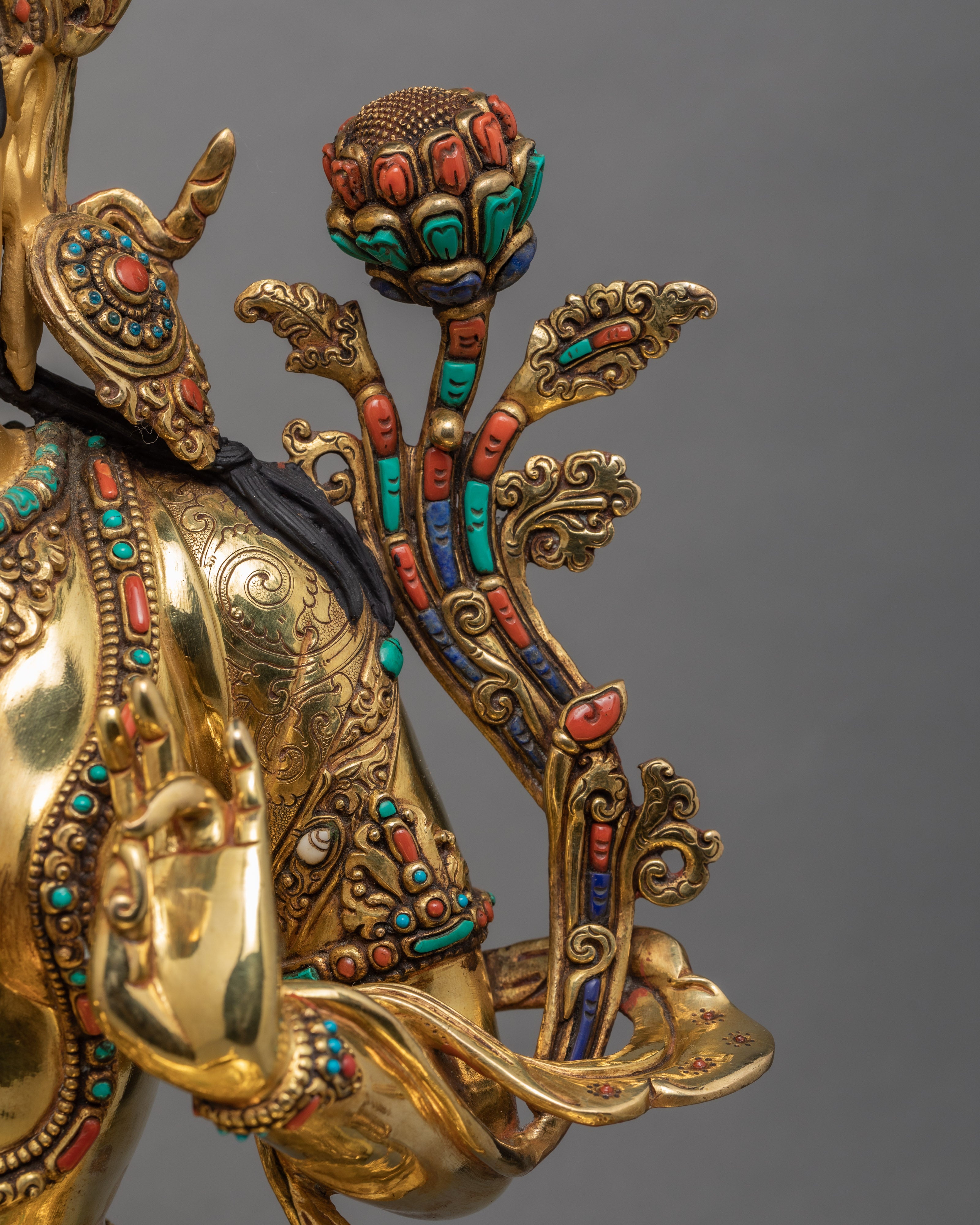 Green Tara Statue | Traditionally Handcarved Buddhist Tara Statue